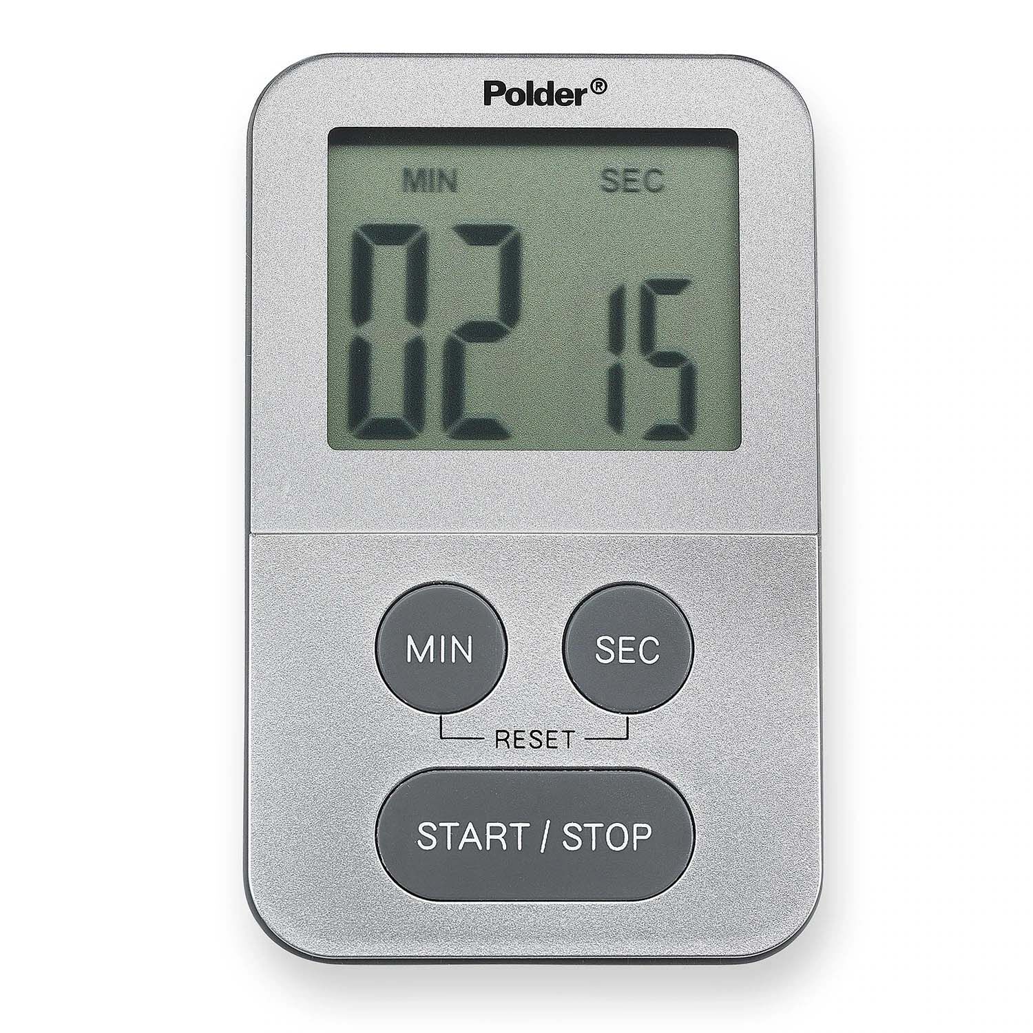 Polder 100 Minute Mini Timer - Silver