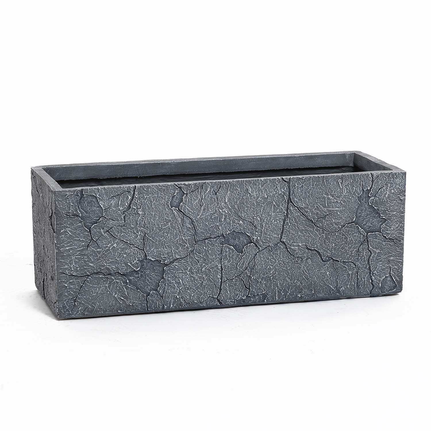 PORTO LARGE DARK GREY MARBLE POT