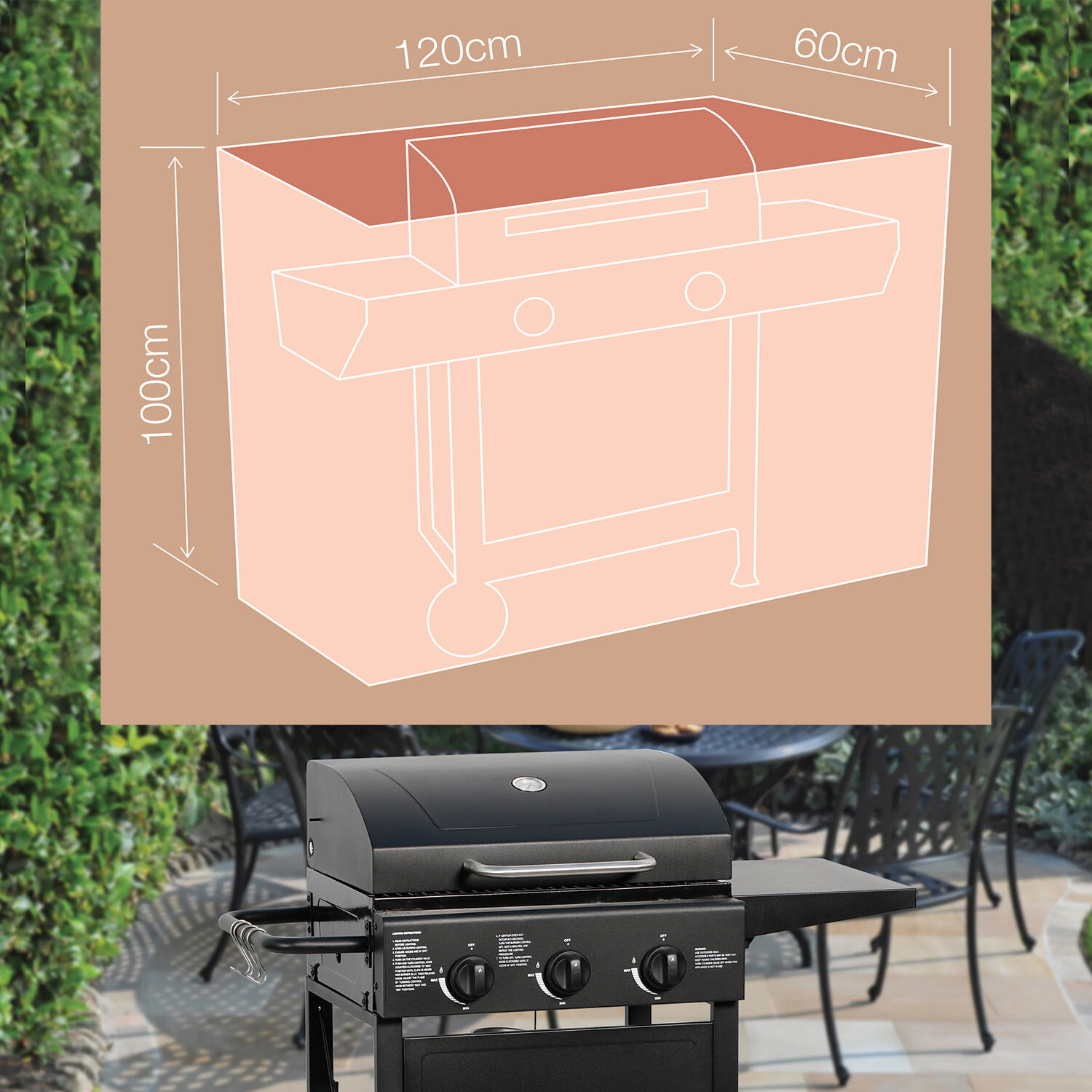 Premium Lightweight 2/3 Burner Gas BBQ Cover