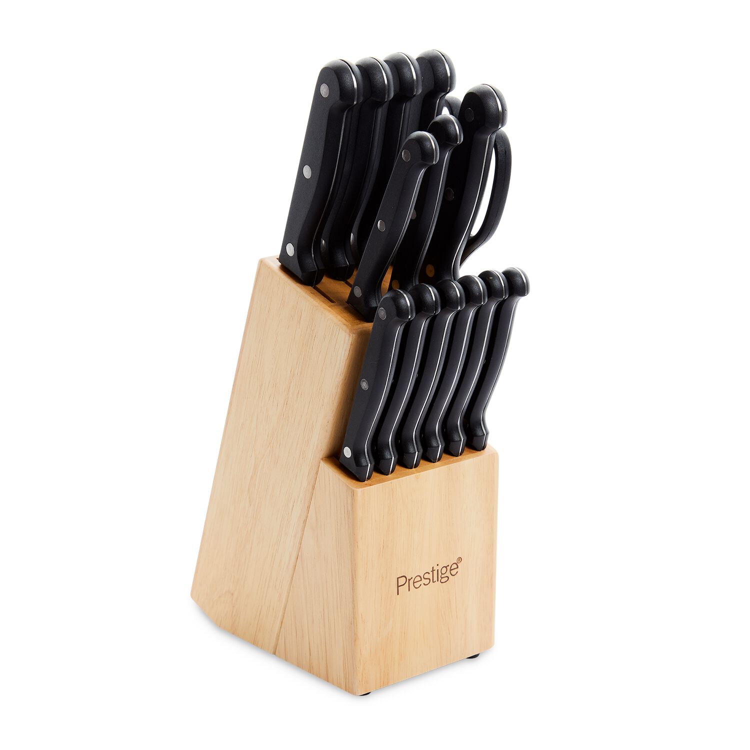 Prestige Natural Wood 15 Piece Knife Block Set
