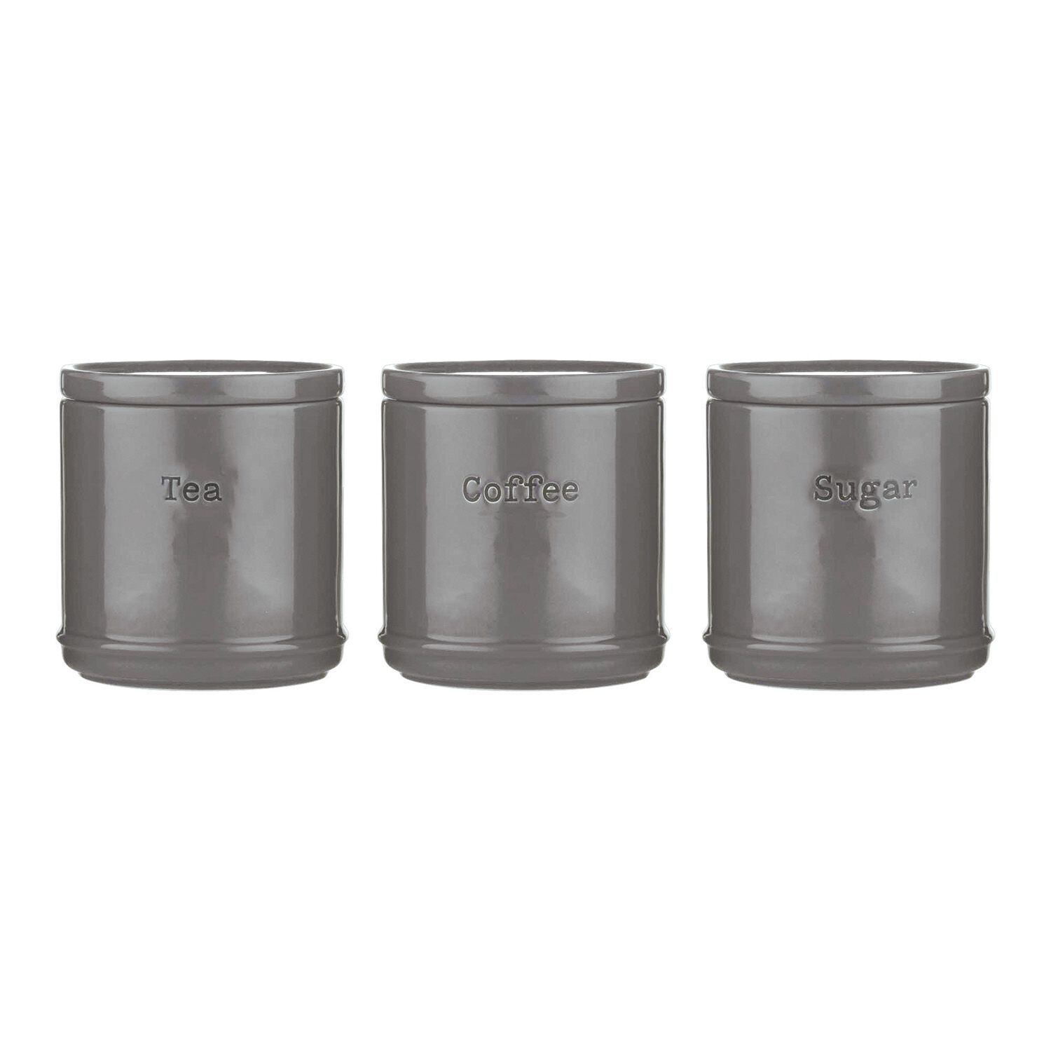 Price & Kensington Set Of 3 Canisters - Charcoal