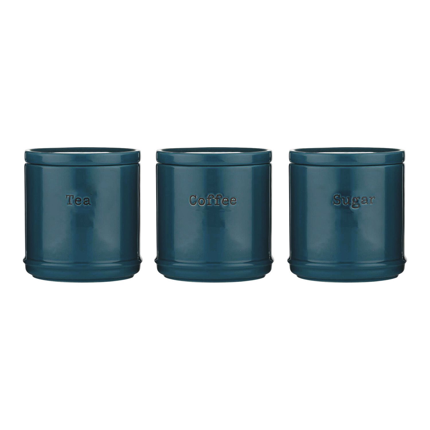 Price & Kensington Set Of 3 Canisters - Teal