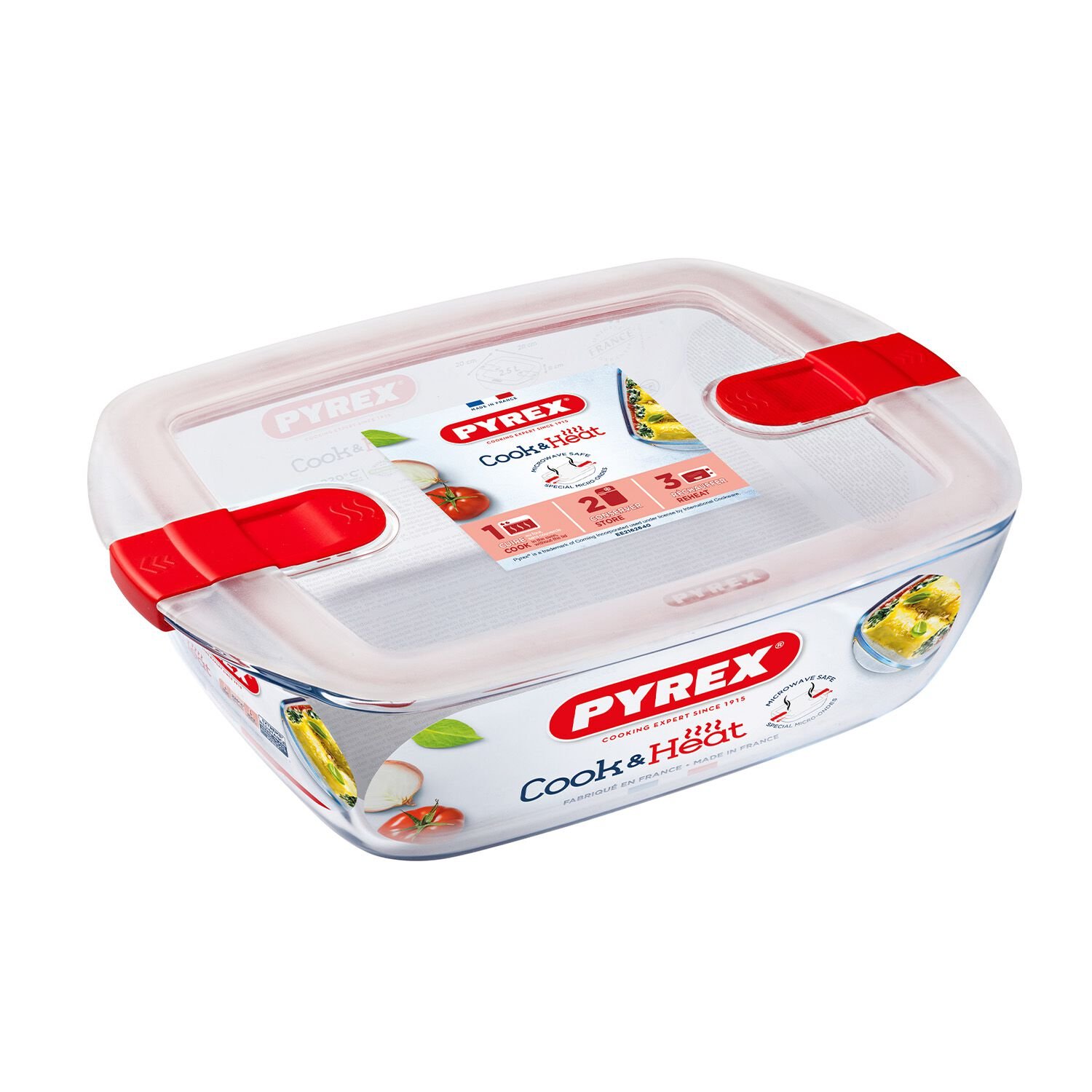 Pyrex 2.5L Rectangle Dish With Lid