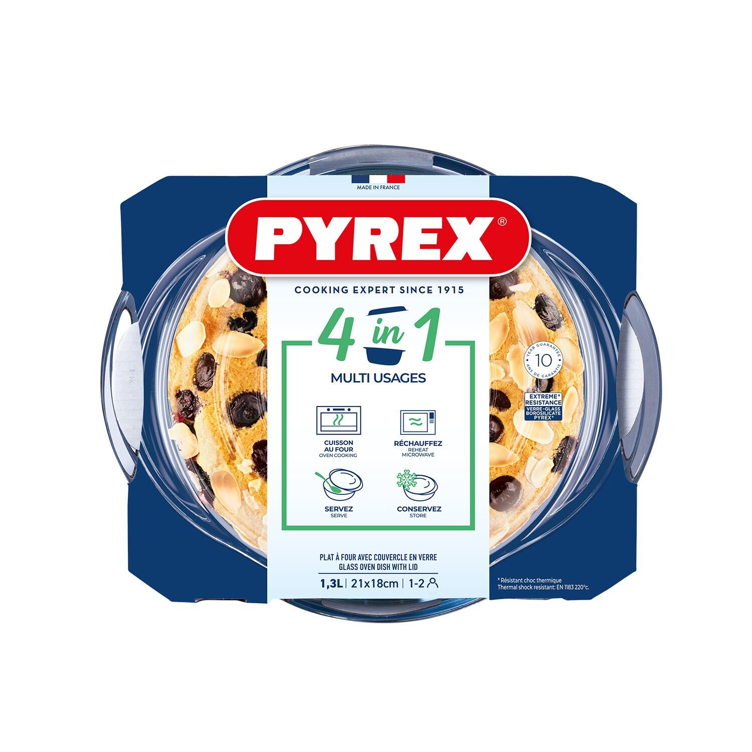 Pyrex Classic 1.3L Round Casserole Dish