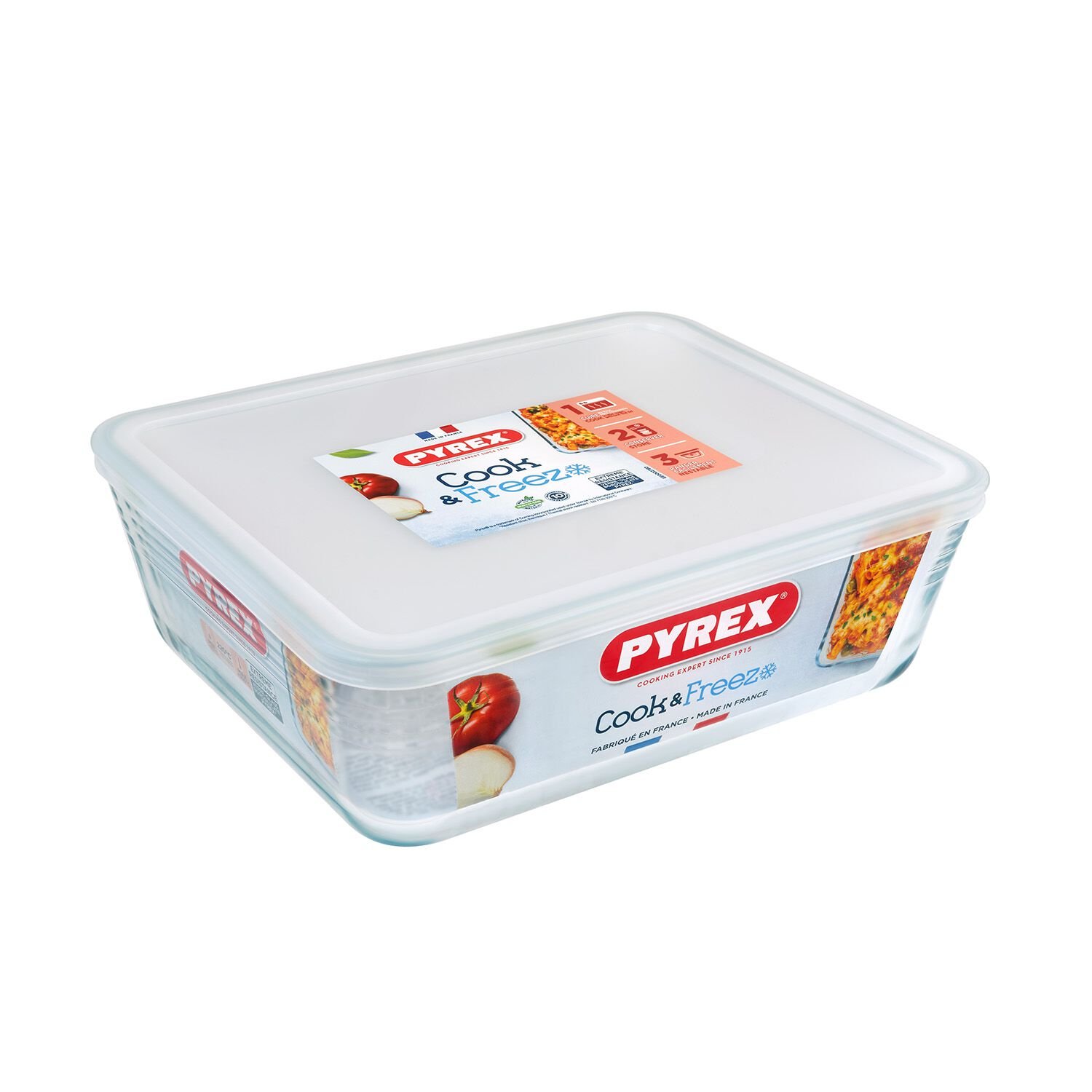 Pyrex Cook & Freeze Rectangular Dish With Lid 4L