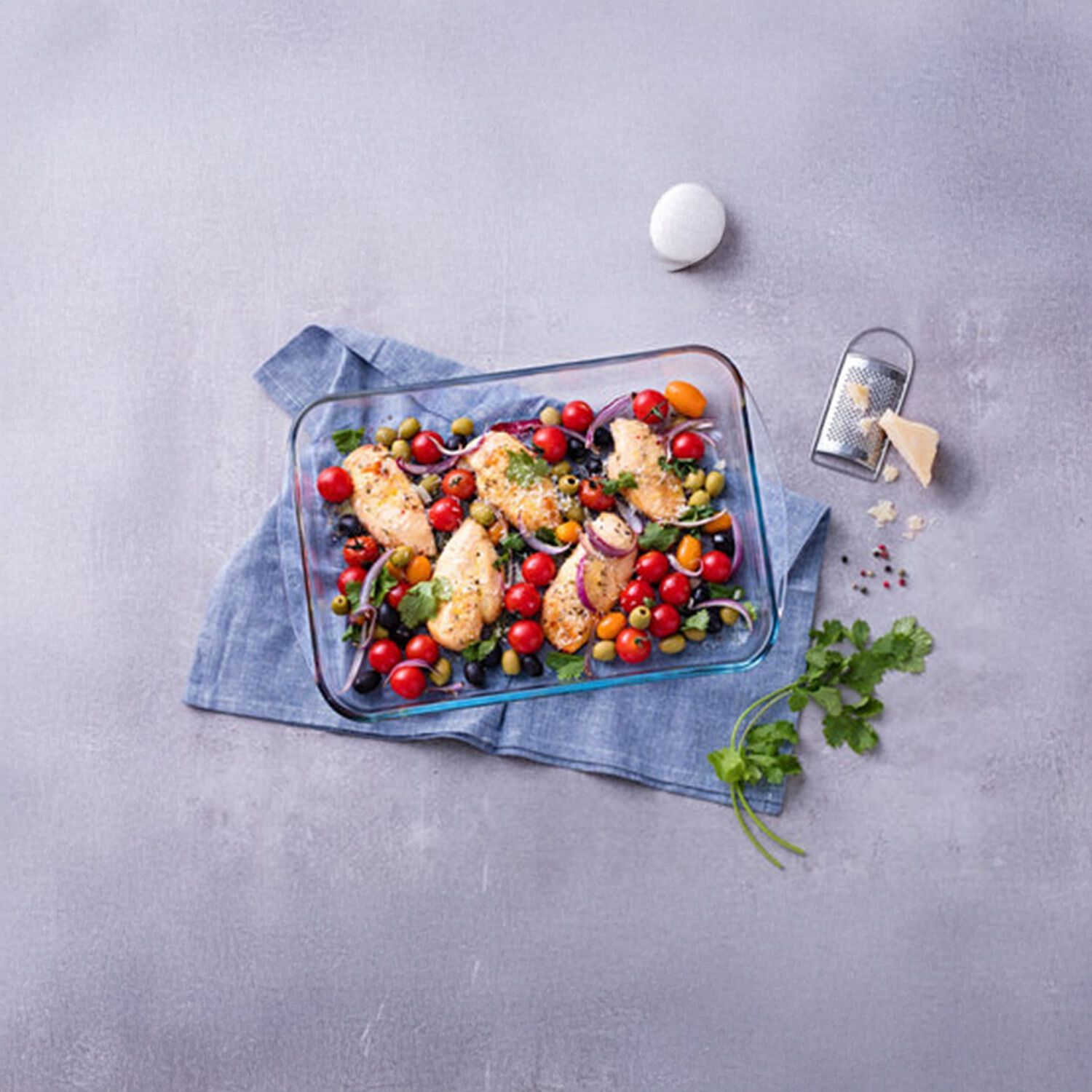 Pyrex Cook & Store 4.5L Rectangular Roaster & Lid