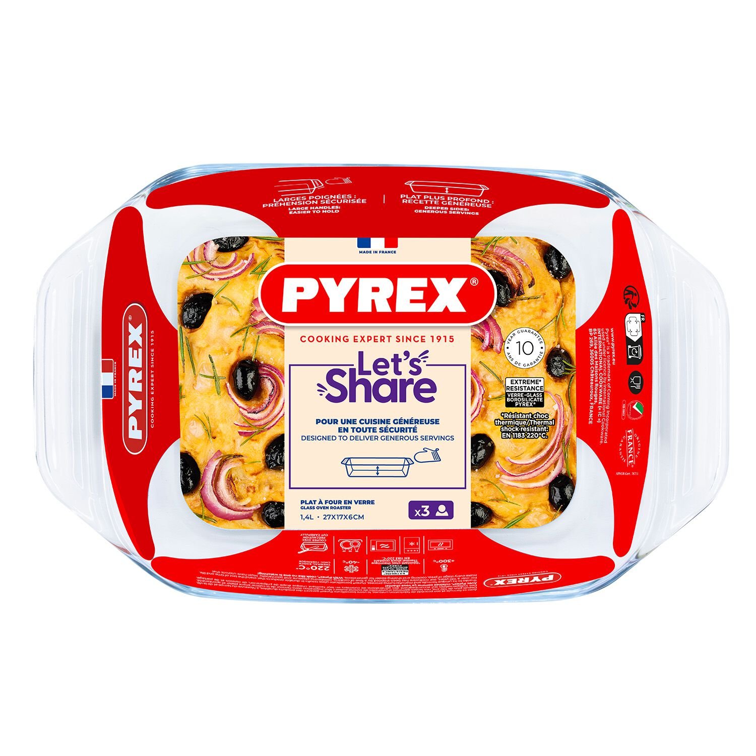 Pyrex Irresistible Oblong 1.4L Roaster