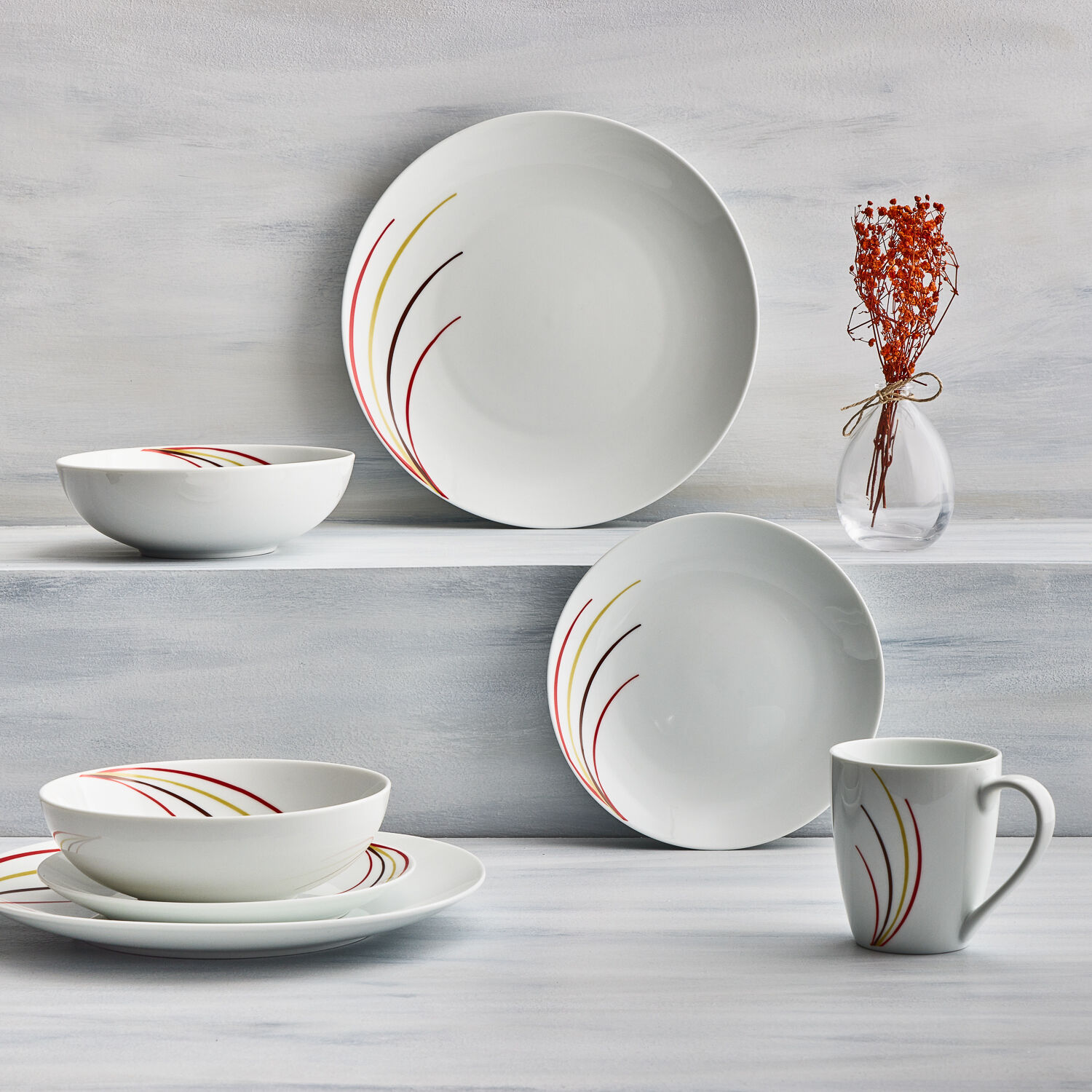 Rainbow Dinner Set 16 Piece Dinner Set