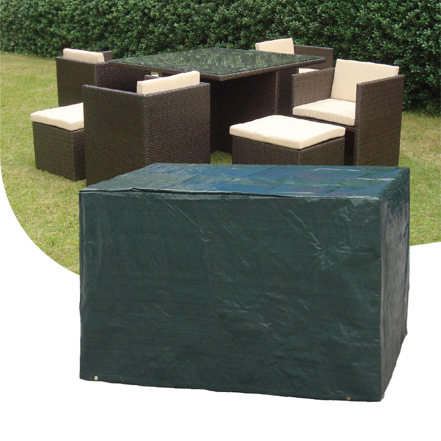 Rattan Cube Furniture Cover 100GSM
