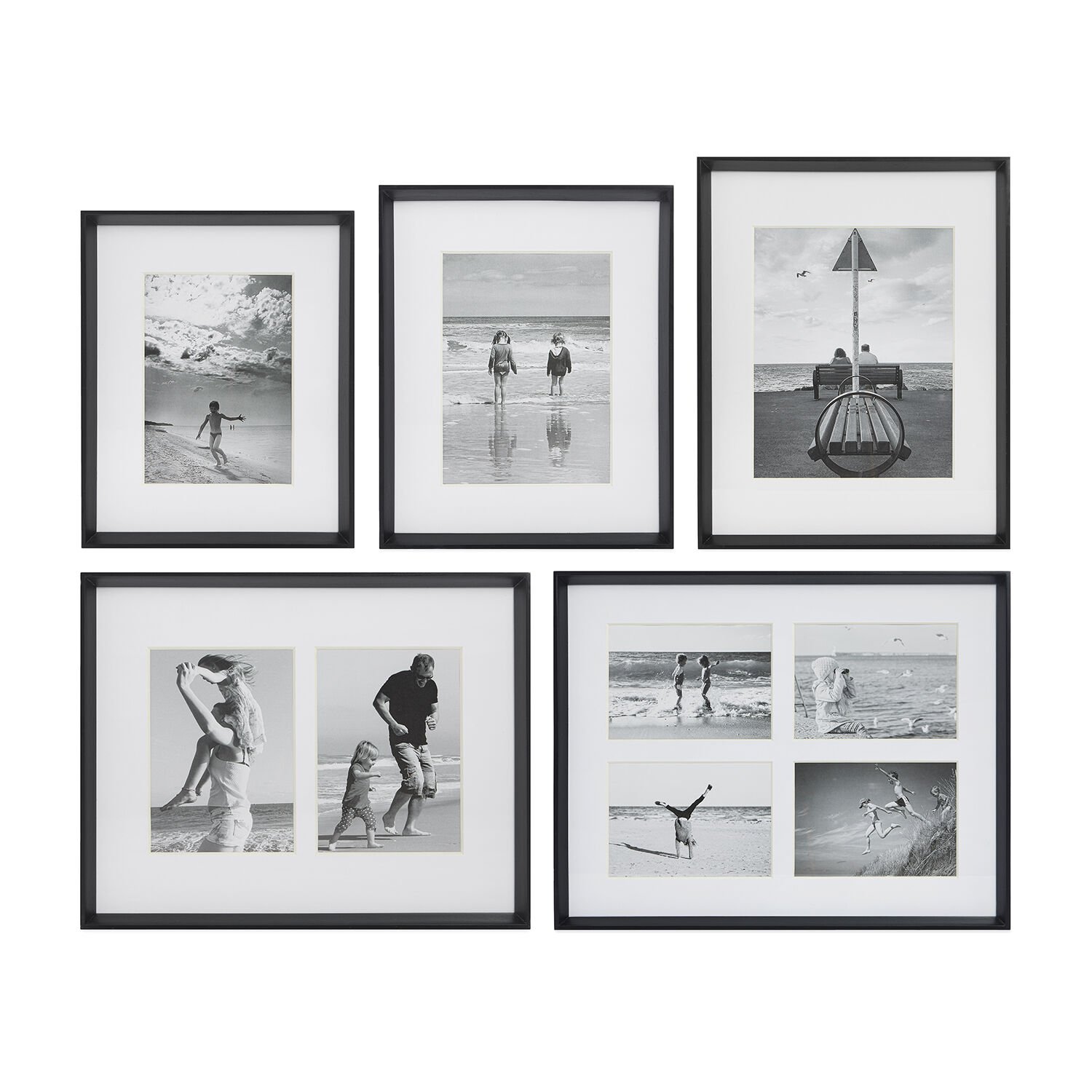 6x8" REINE BLACK Wood Bevelled Frame