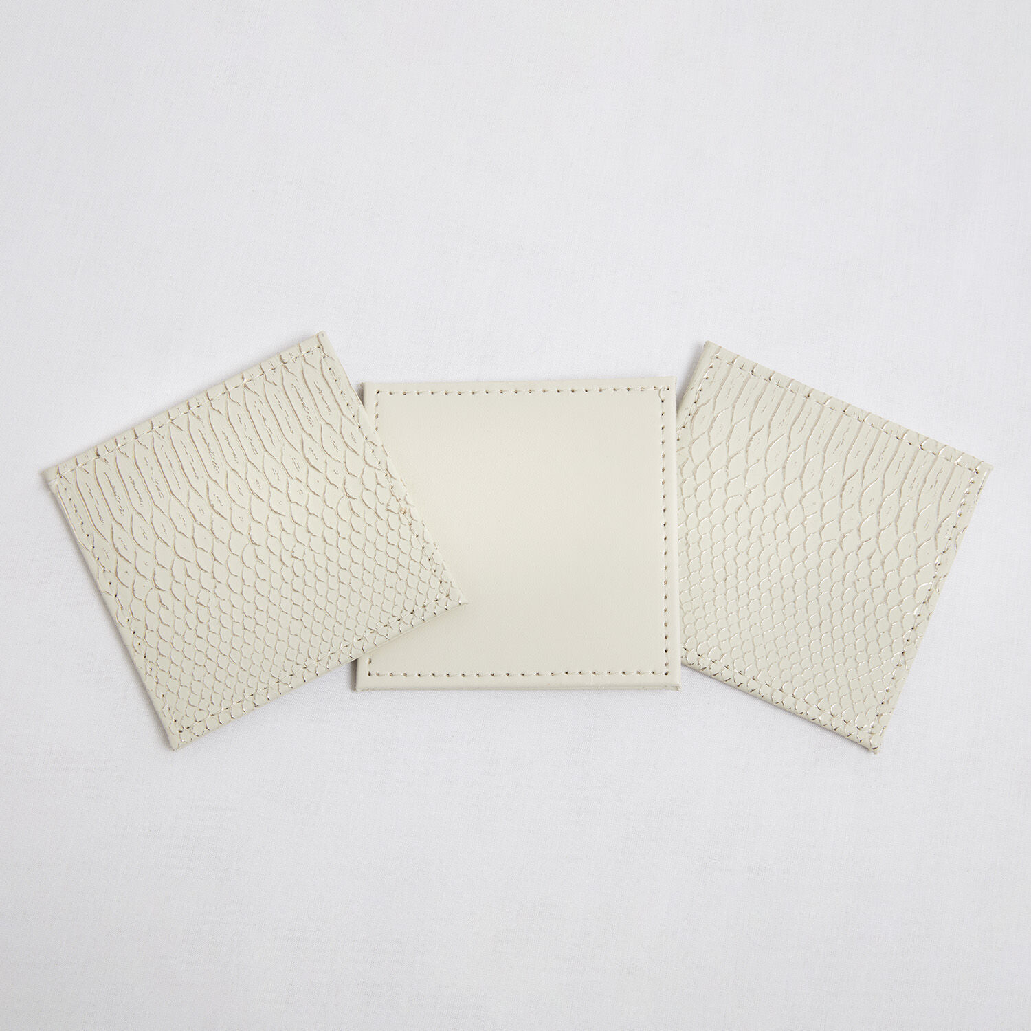 Reversible Croc Coasters - Cream 4PK