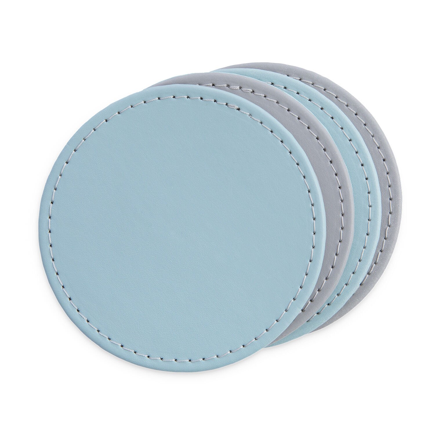 Reversible Round Coasters - Duck Egg & Grey