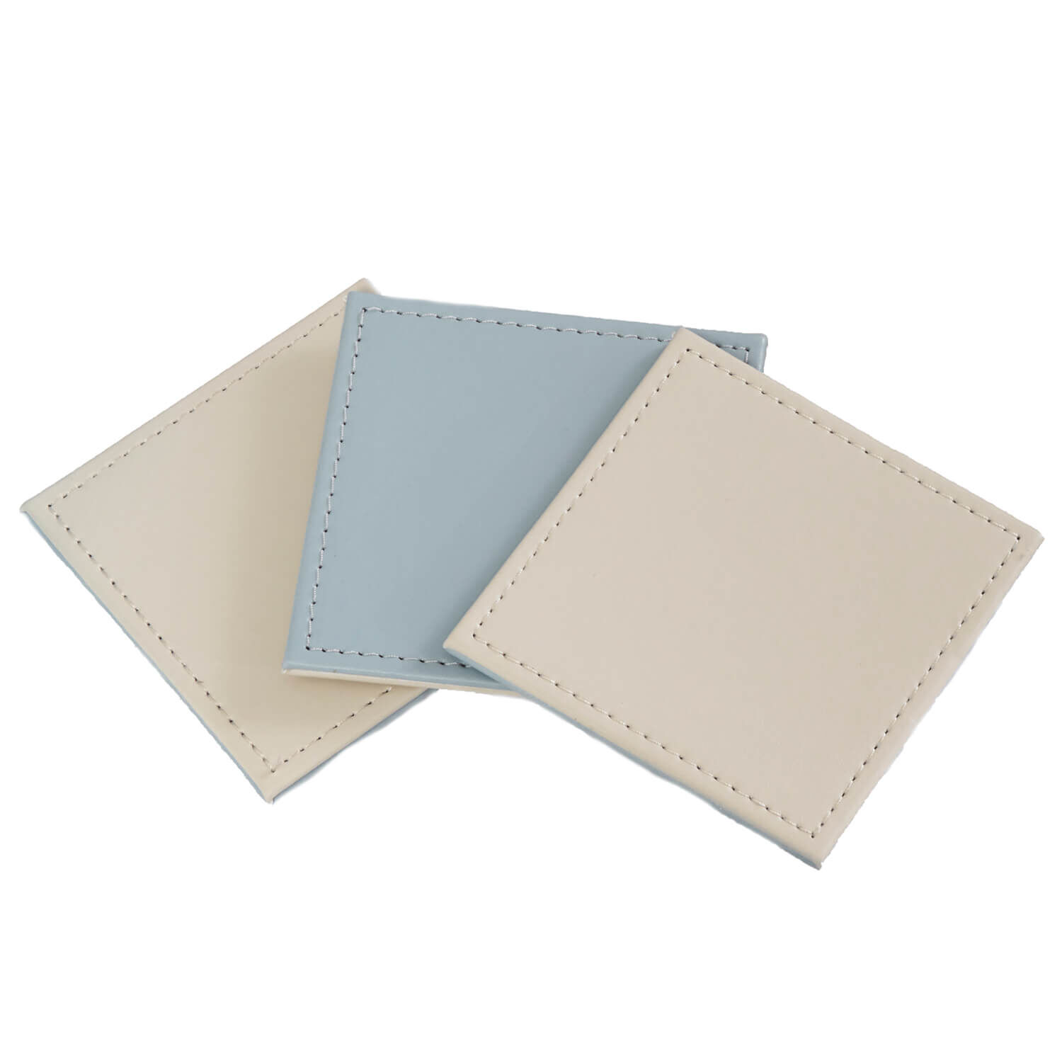 Reversible Square Coasters - Duck Egg & Cream