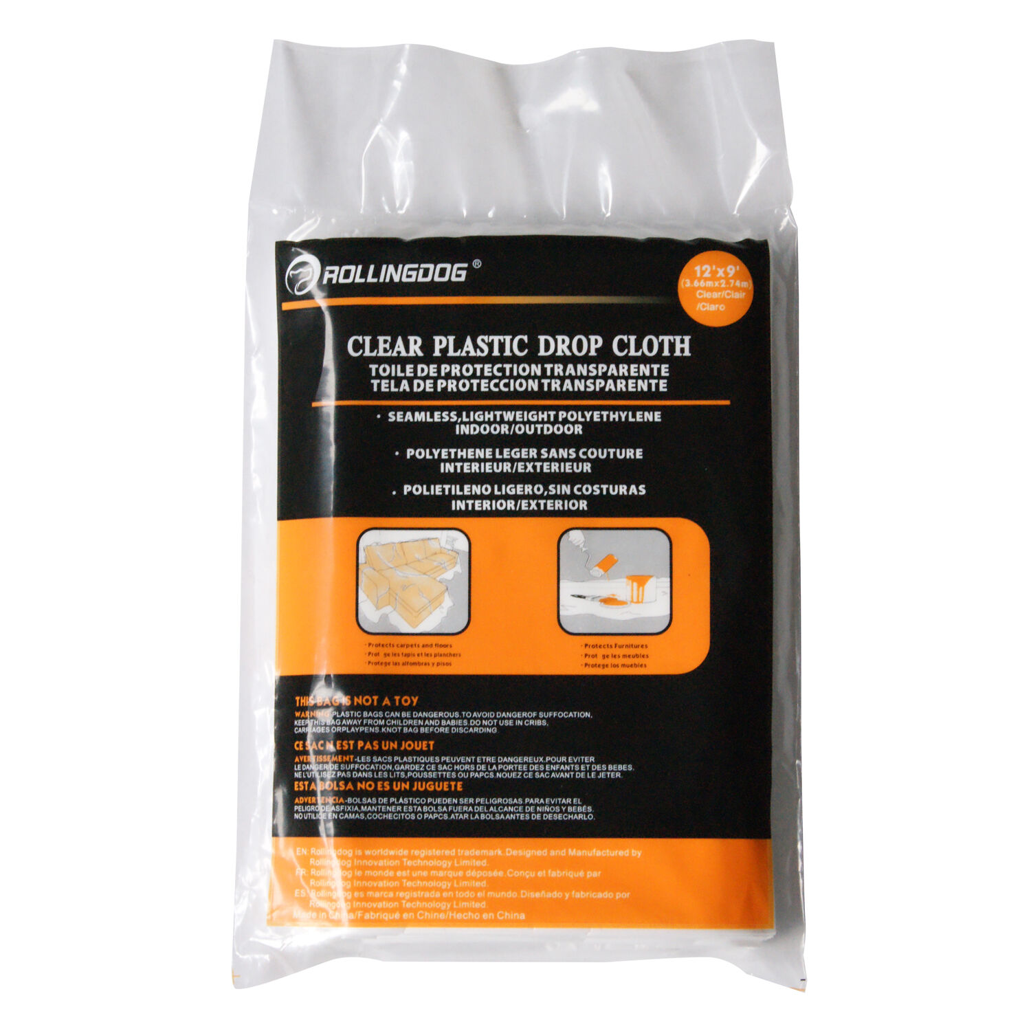 Rolling Dog Drop Cloth