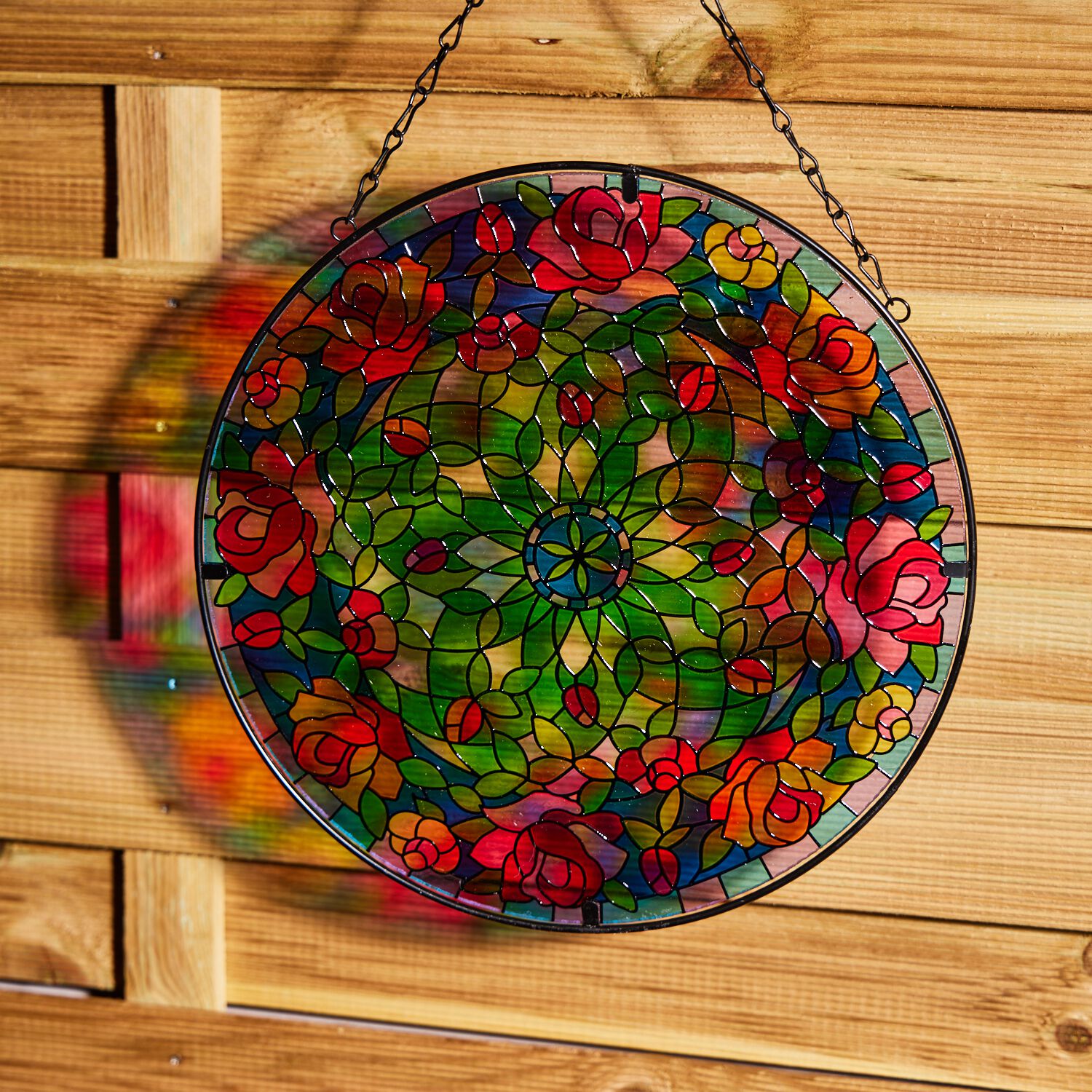 Rose Mosaic Garden Sun Catcher