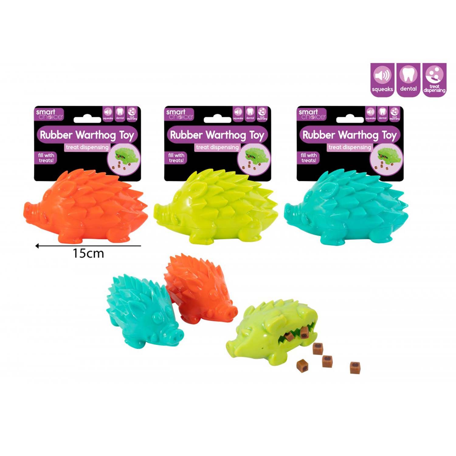 Rubber Warthog Treat Dispensing Dog Toy