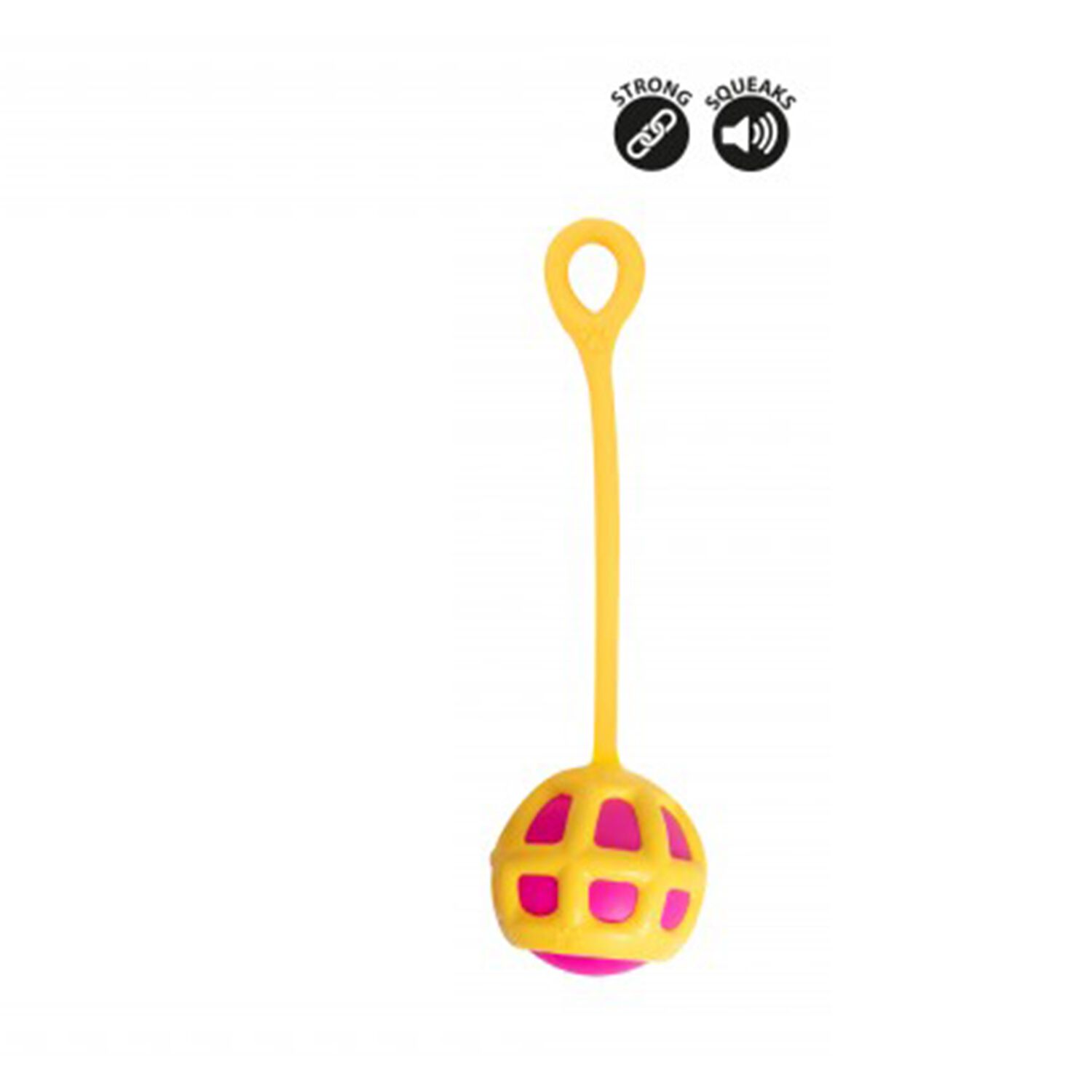 Rubber Yoyo Toy With Squeaker - 4 Colours