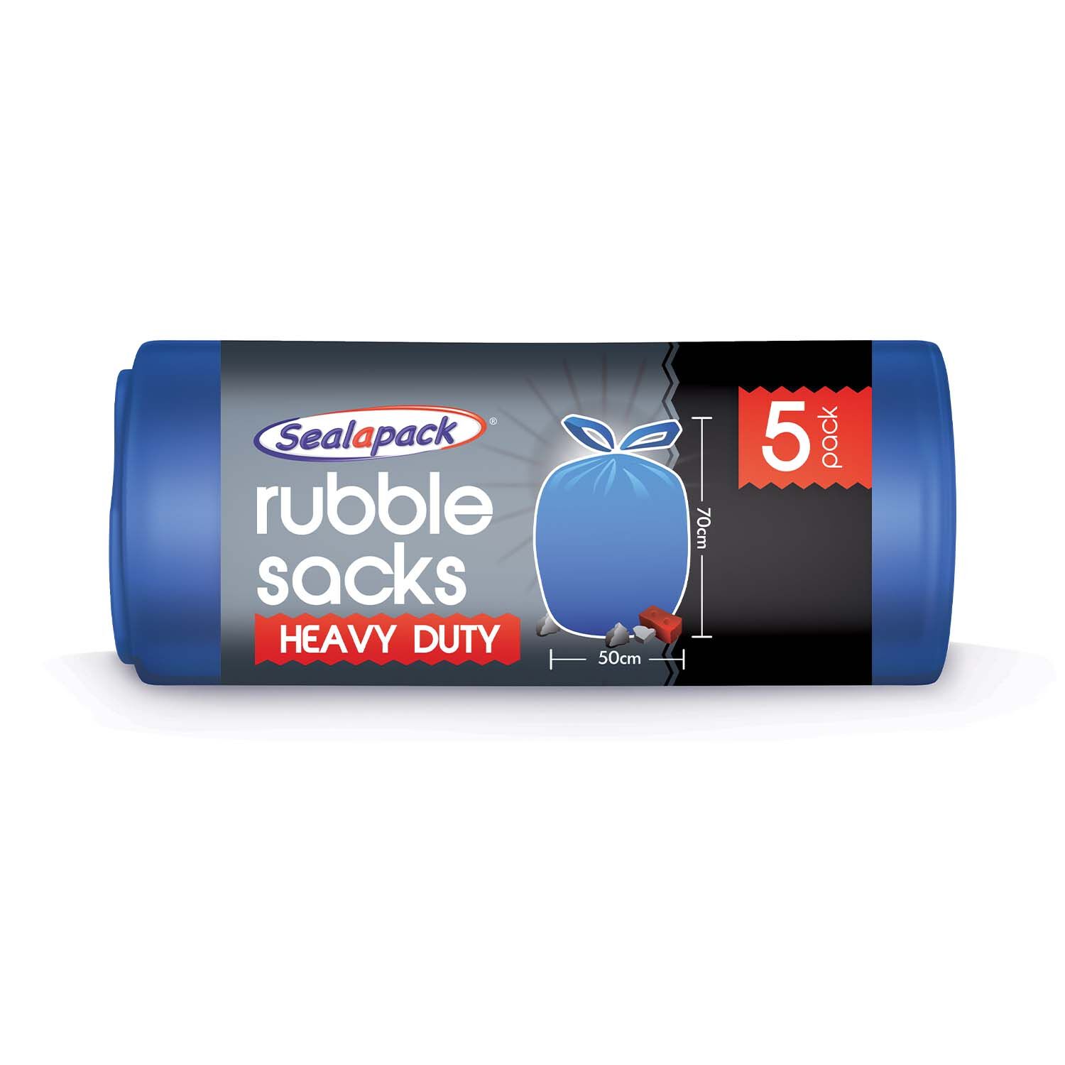 Sealapack Rubble 5 Heavy Duty Bin Sacks 50x70cm