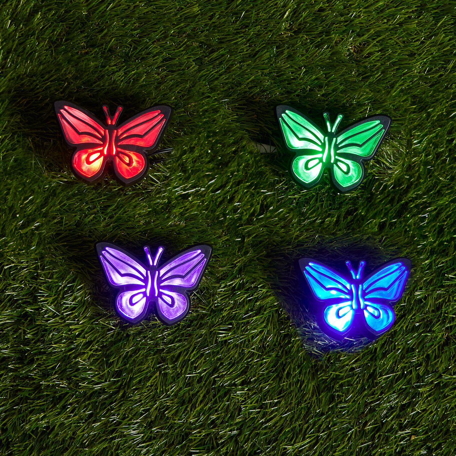 Set of 4 Butterfly Path & Deck Lights