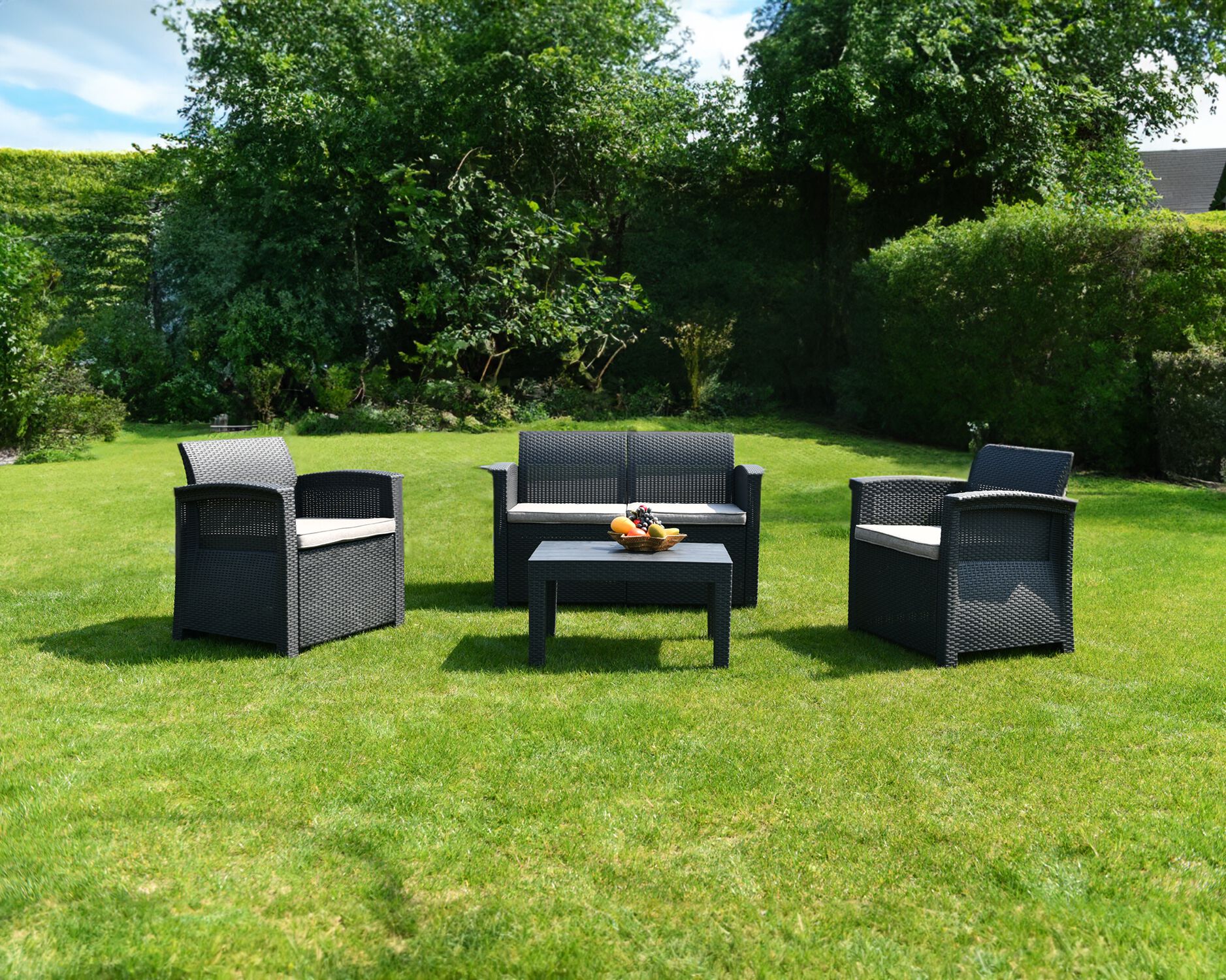 Sevilla 4 Piece Rattan Lounge Set