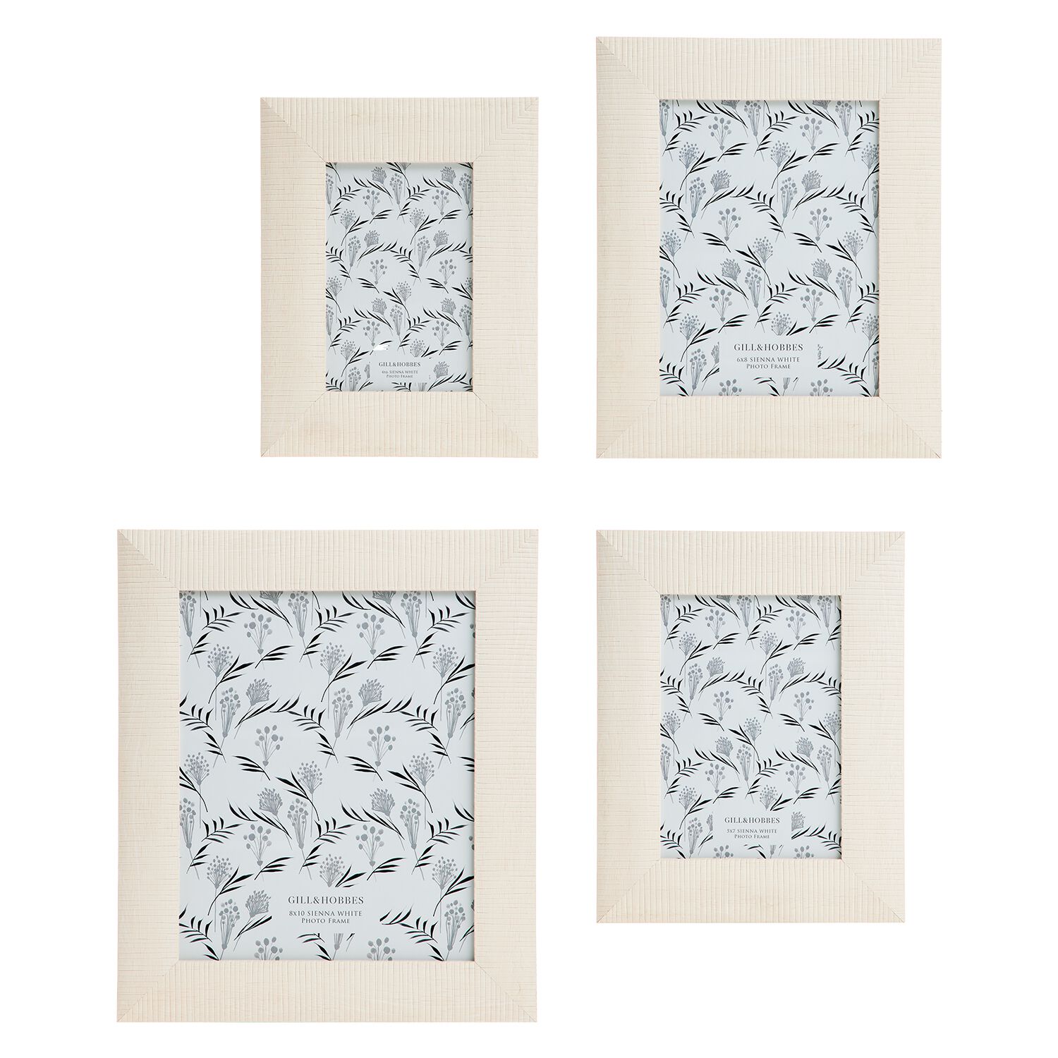 5x7 SIENNA WHITE Photo Frame