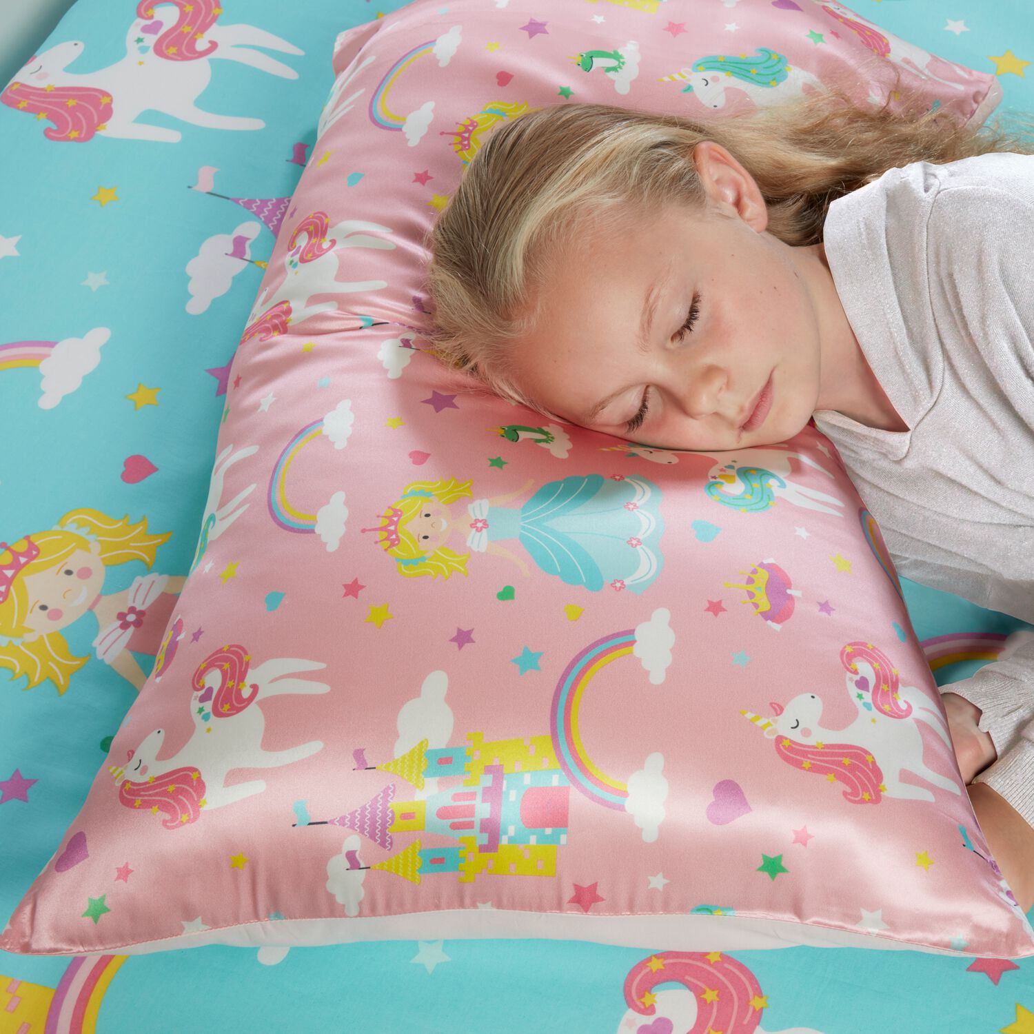 Silk Pillowcase Rainbow Kingdom 50cm x 75cm