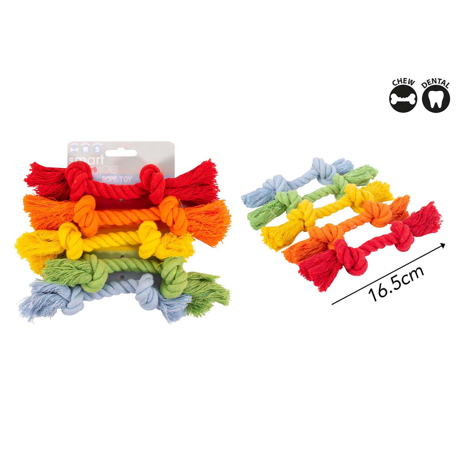 Small Dog & Puppy Rope Tug Toys 5 Pack