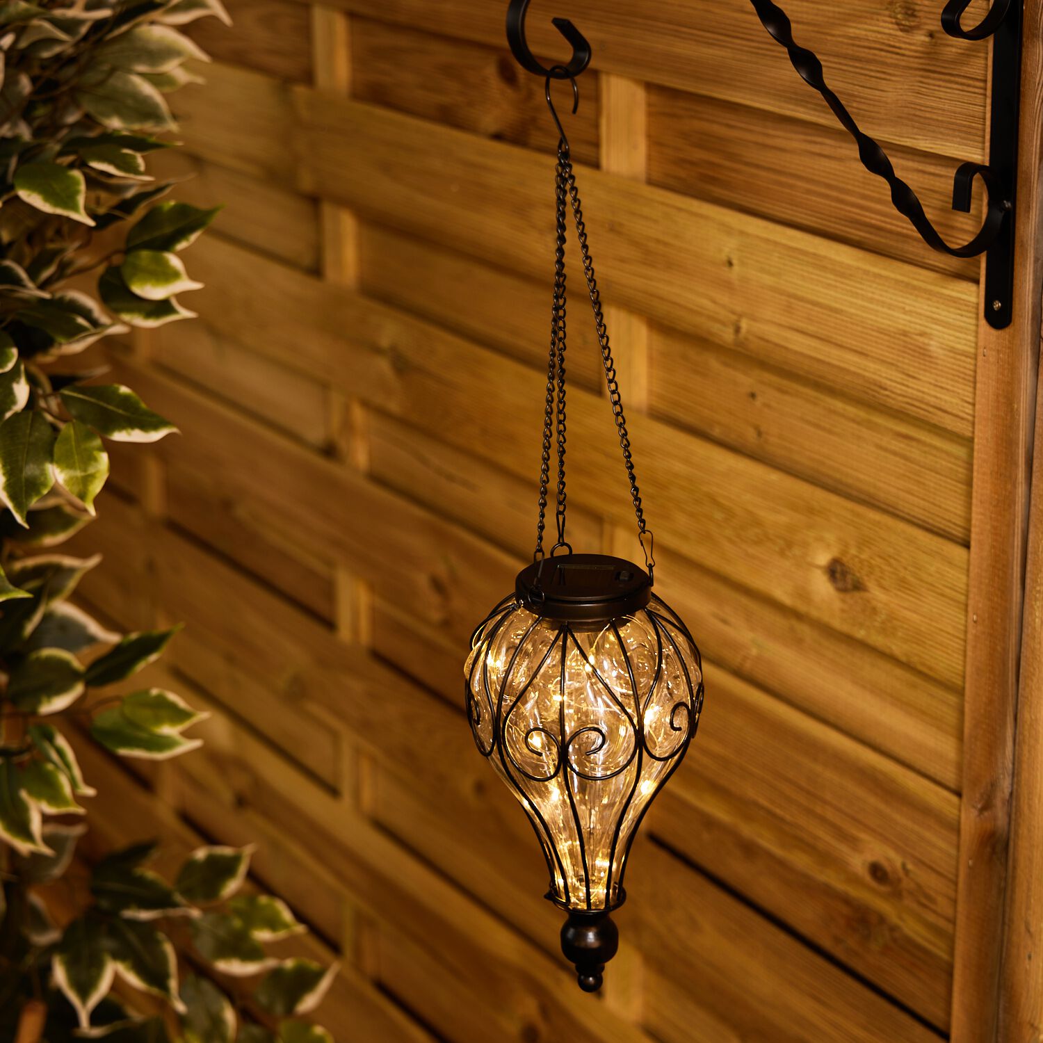 Solar Firefly Hanging Lantern - White