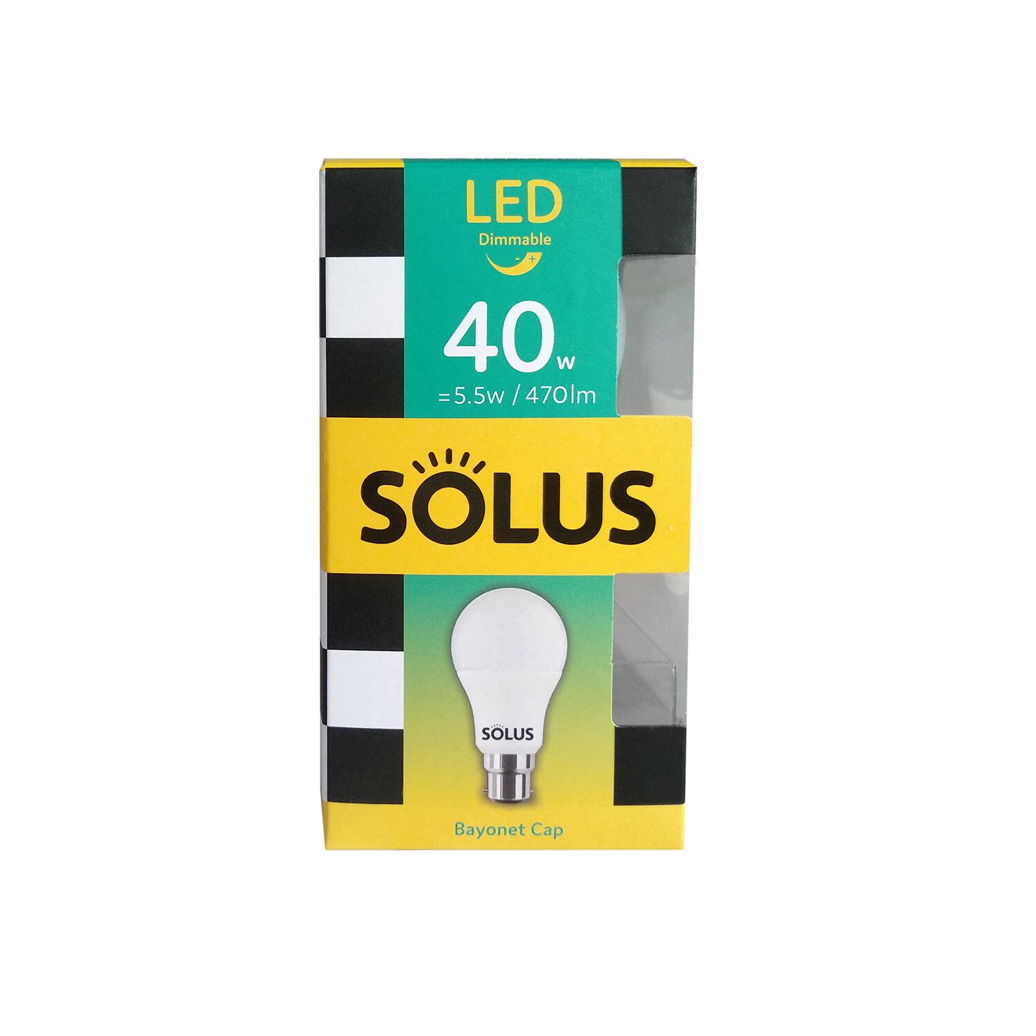 Solus A55 BC LED Bulb 5.5W (EQ.40W) Dimmable