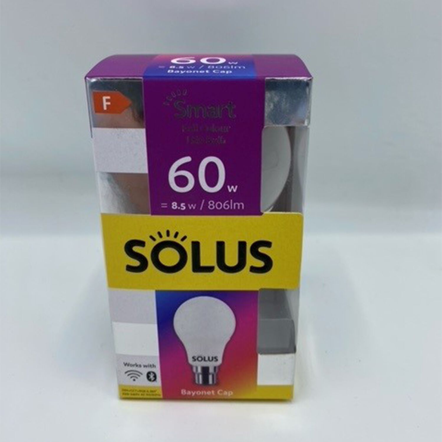 Solus Smart 8.5W B22 A60 WIFI BLE DIM CCT RGB BULB
