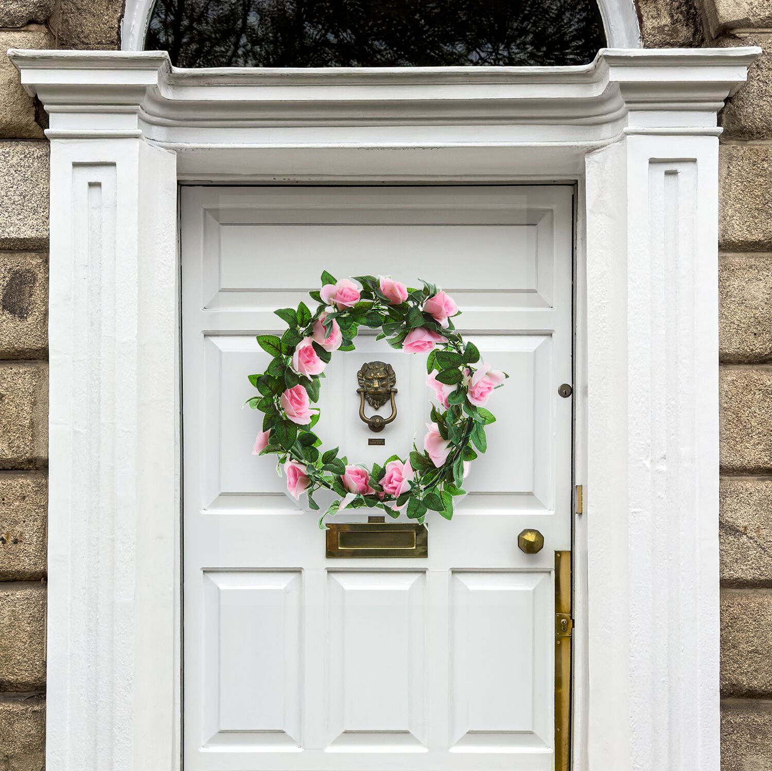 Spring Solar Rose Wreath