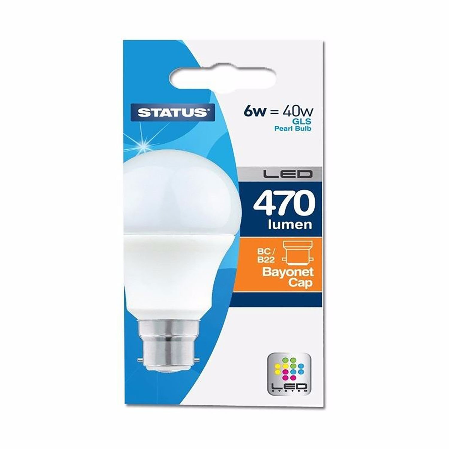 Status BC LED GLS Bulb 6W Warm White