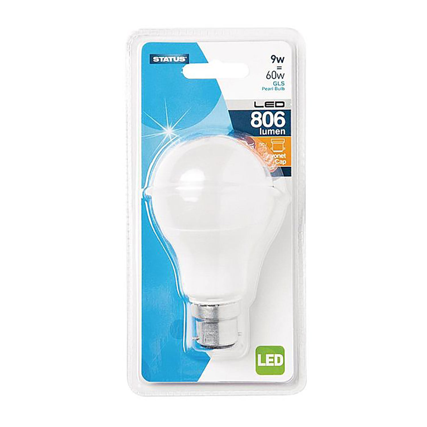 Status GLS BC LED Bulb 9W Warm White