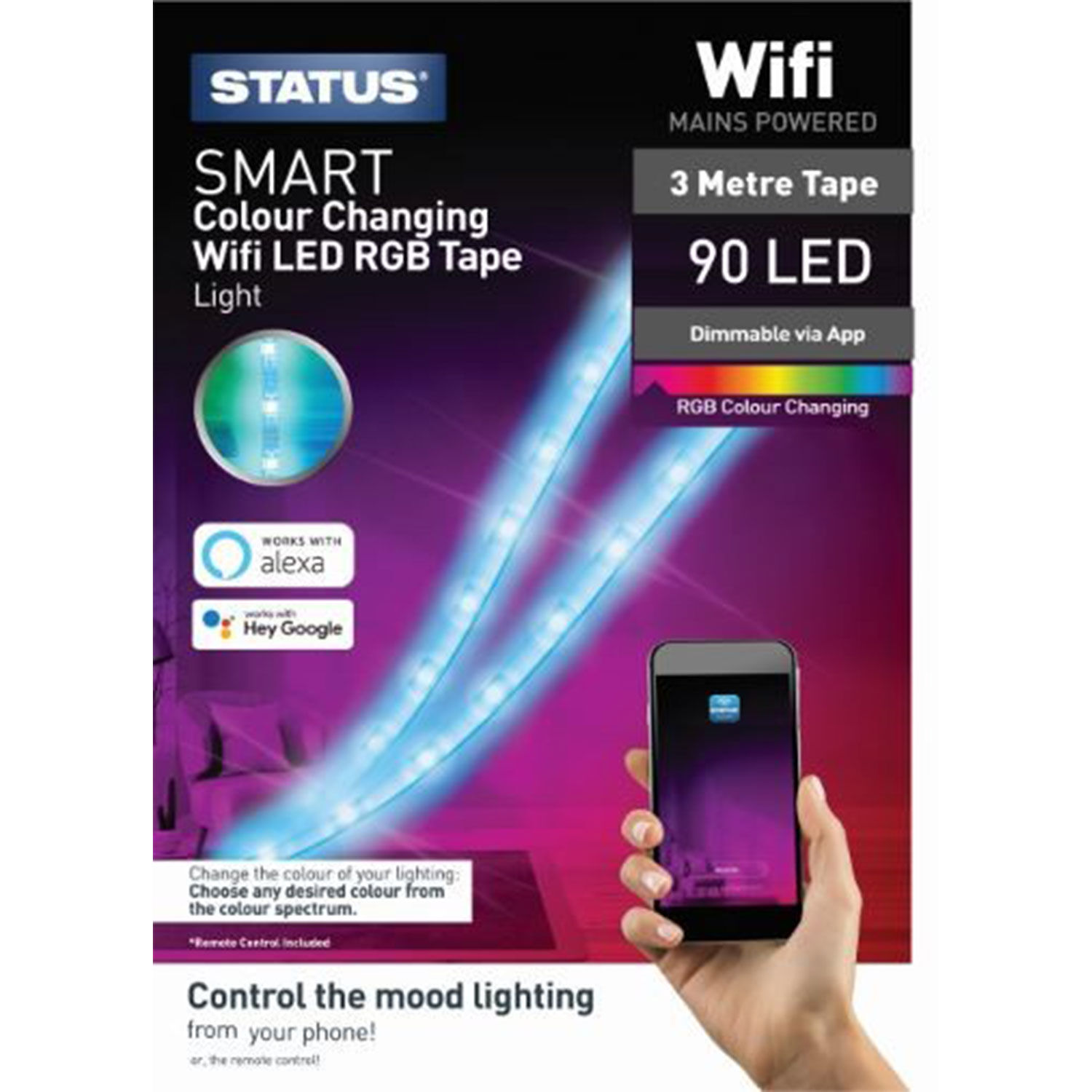 Status Smart LED Colour Changing Tape RGBW - 5m