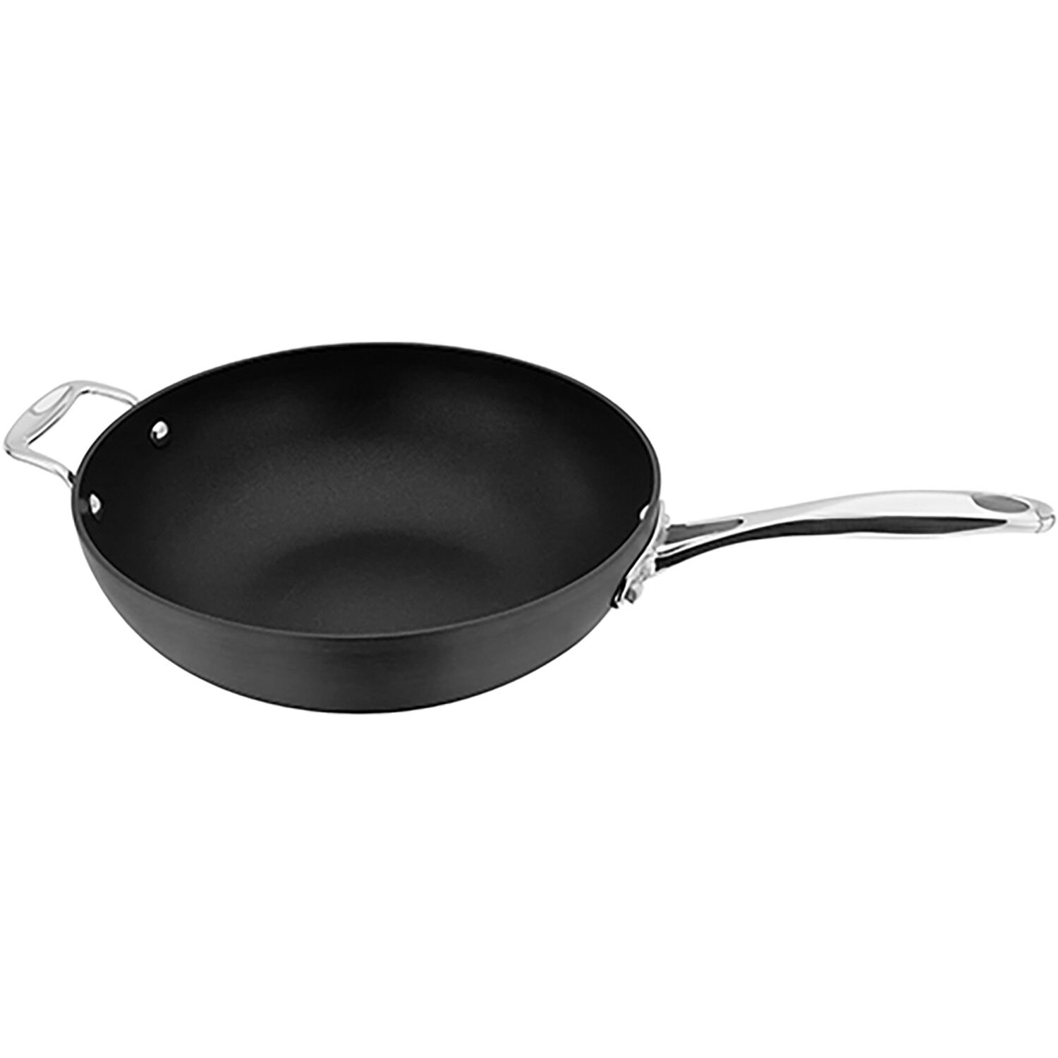 Stellar Hard Anodised 28cm Non Stick Stir Fry Wok
