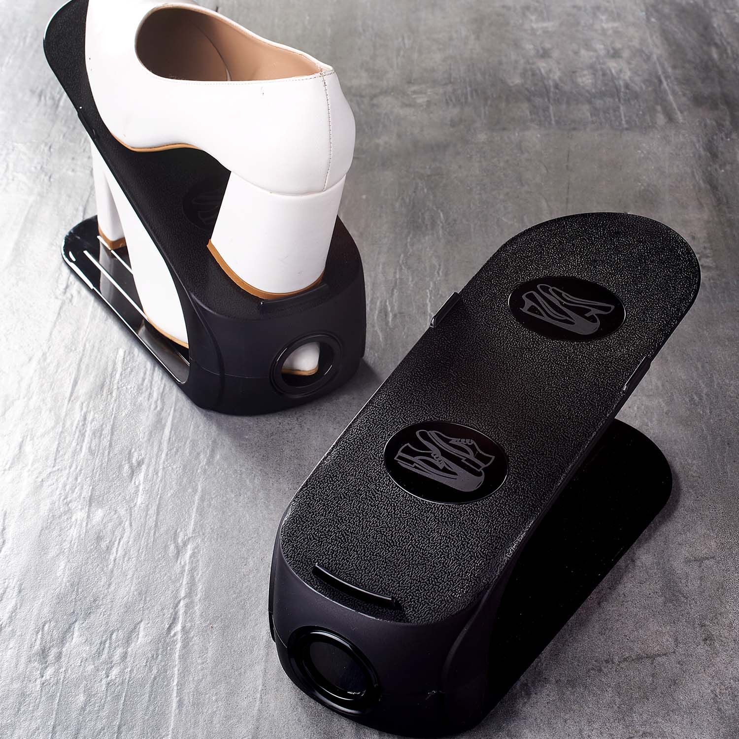 Storage Master Black Step Shoe Shelf