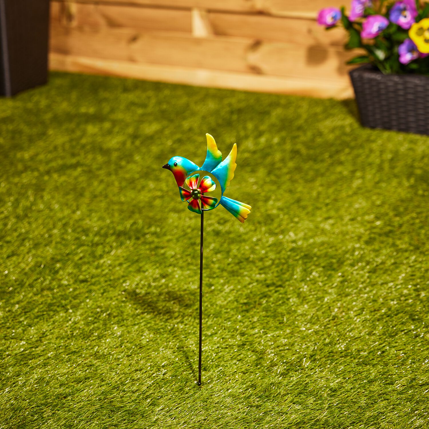 Summer Bird Garden Stake