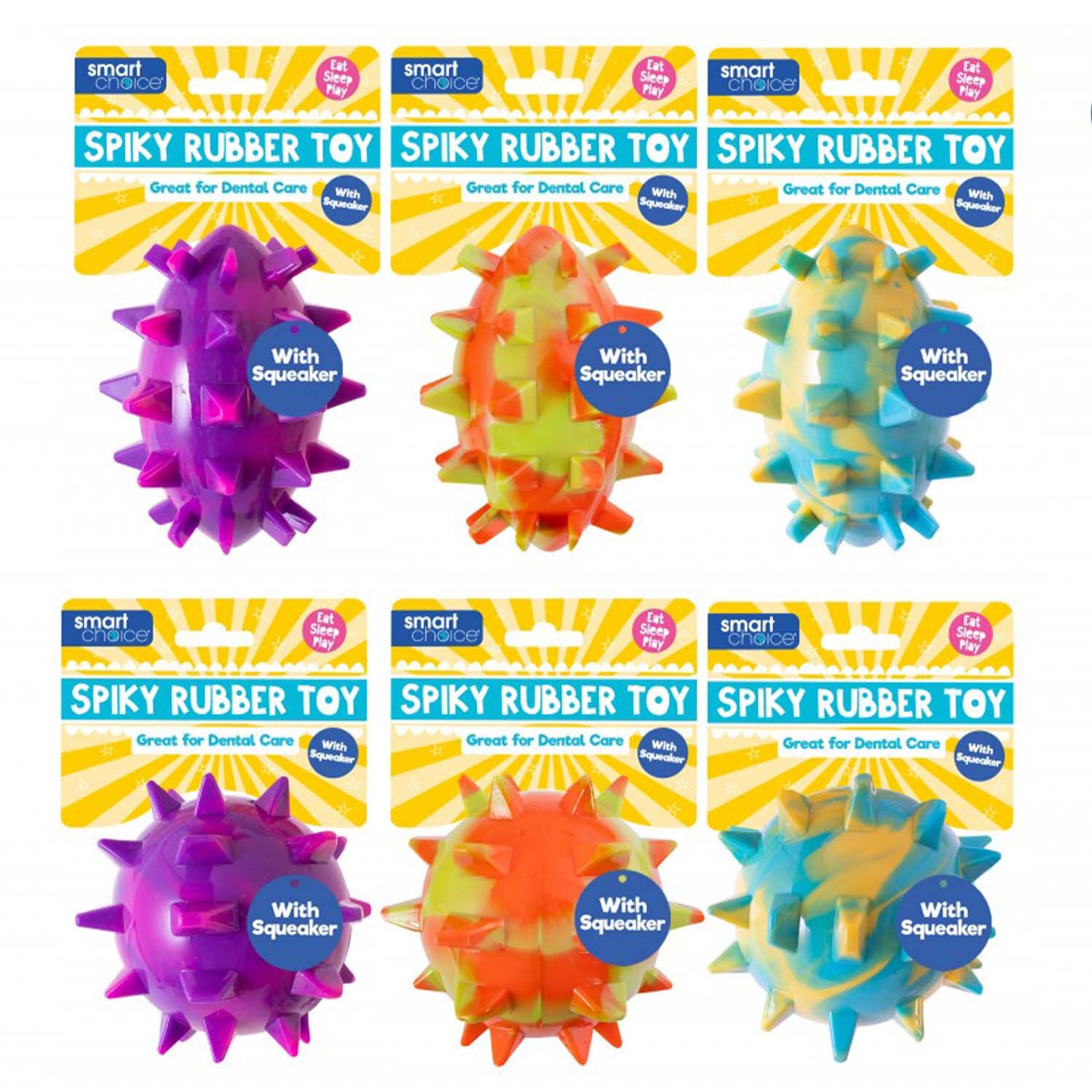 Summer Spiky Rubber Balls Dog Toys
