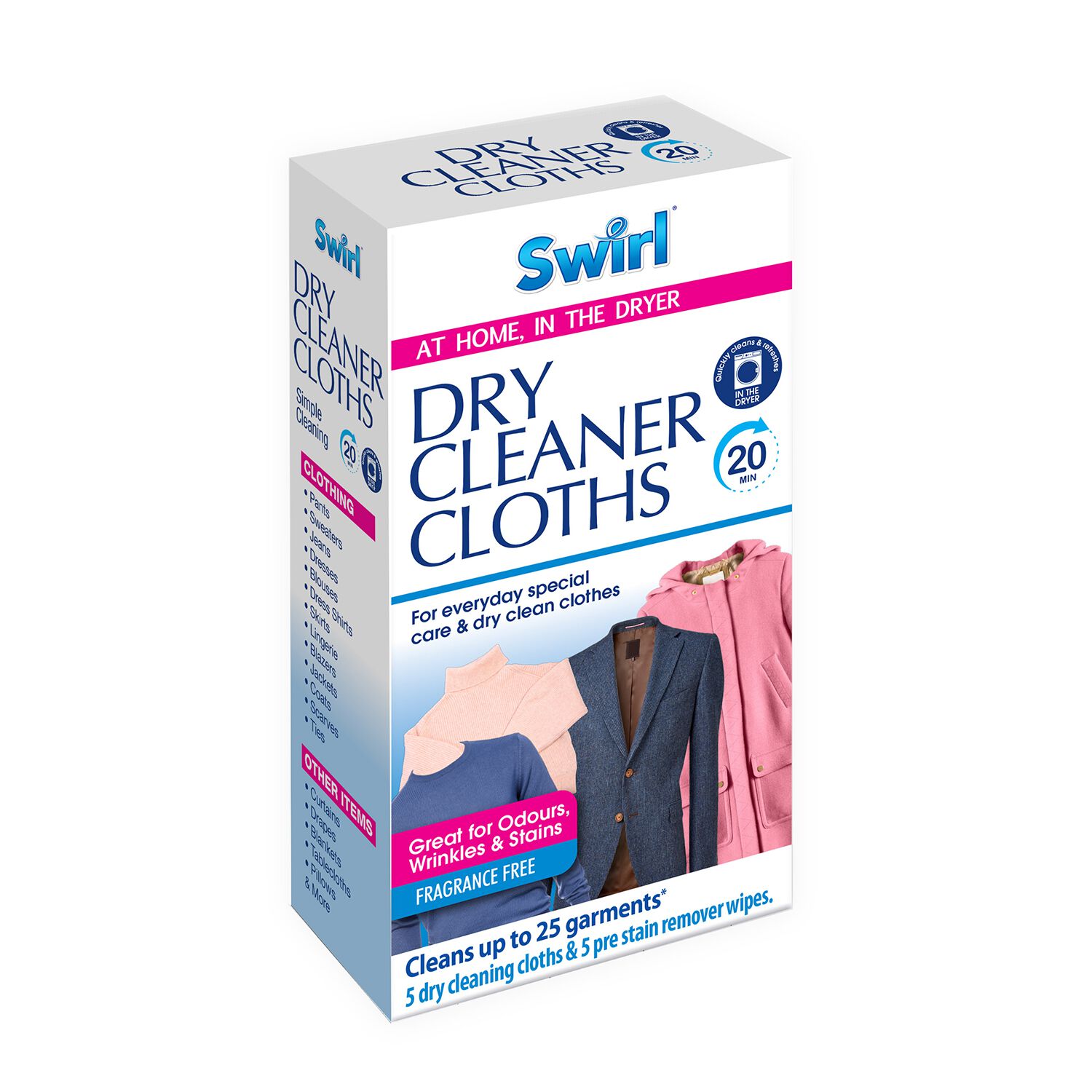 Swirl 5 Stain Remover & Dry Cleaner Cloths