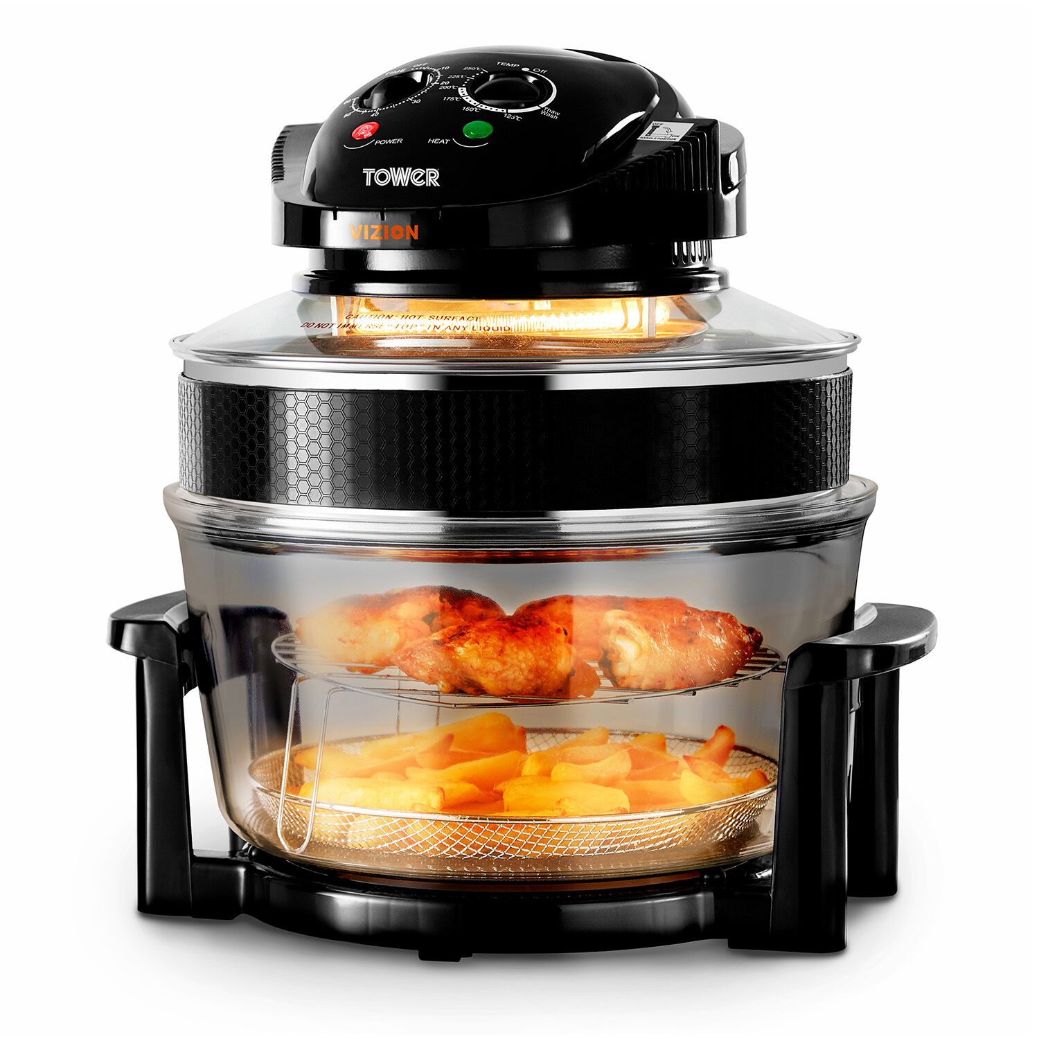 Tower 12L Black Halogen Low Fat Air Fryer
