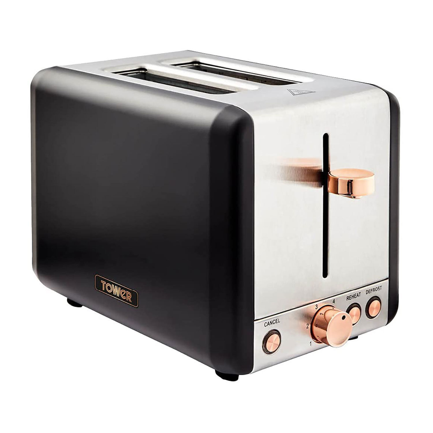 Tower Cavaletto Black 2 Slice Toaster