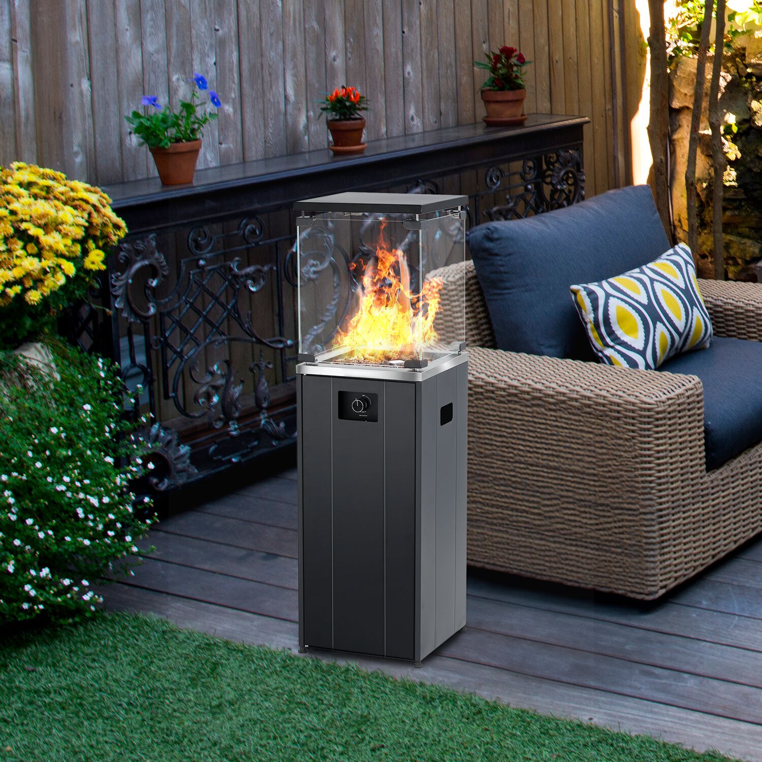 Tower Gas Firepit