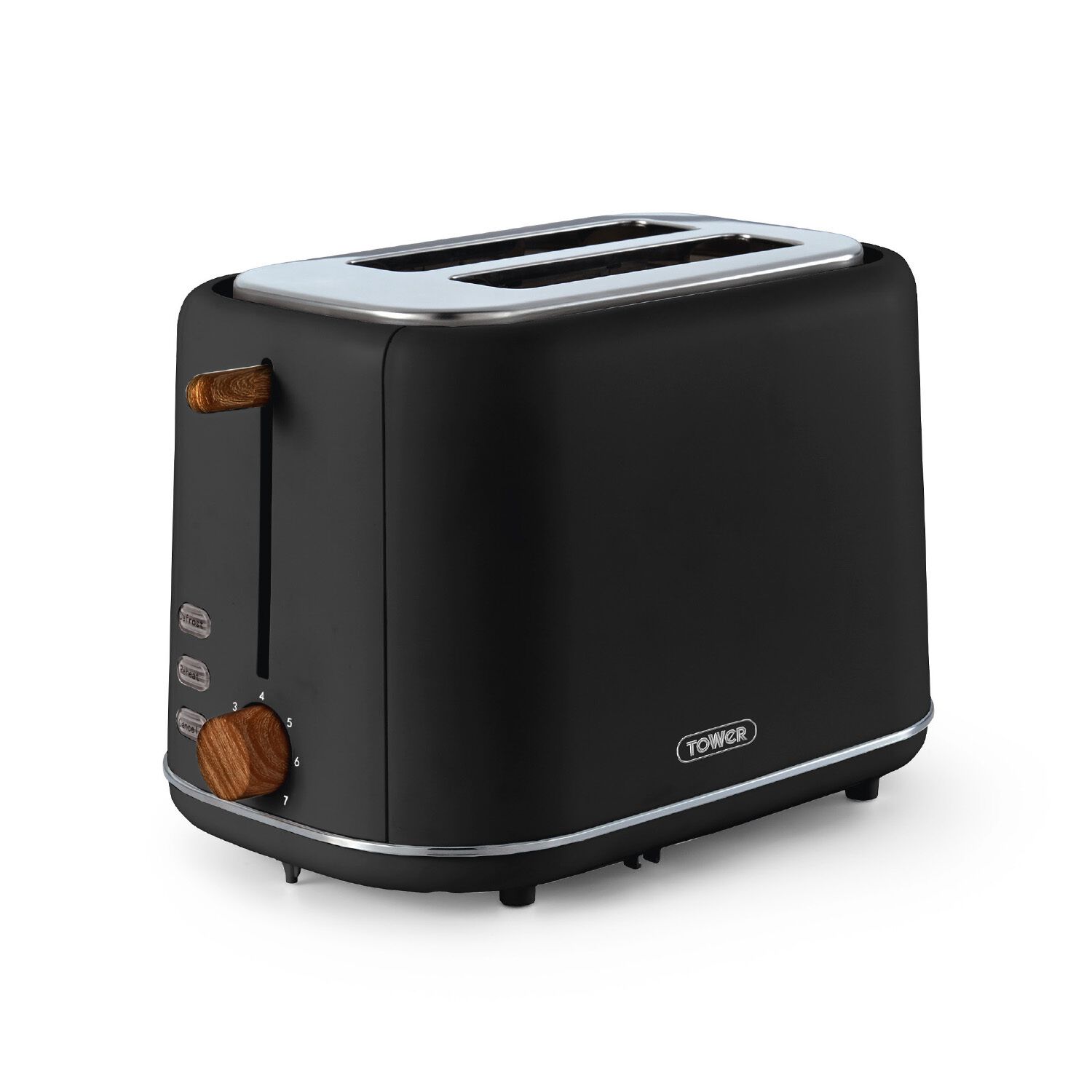 Tower Scandi Black 2 Slice Toaster