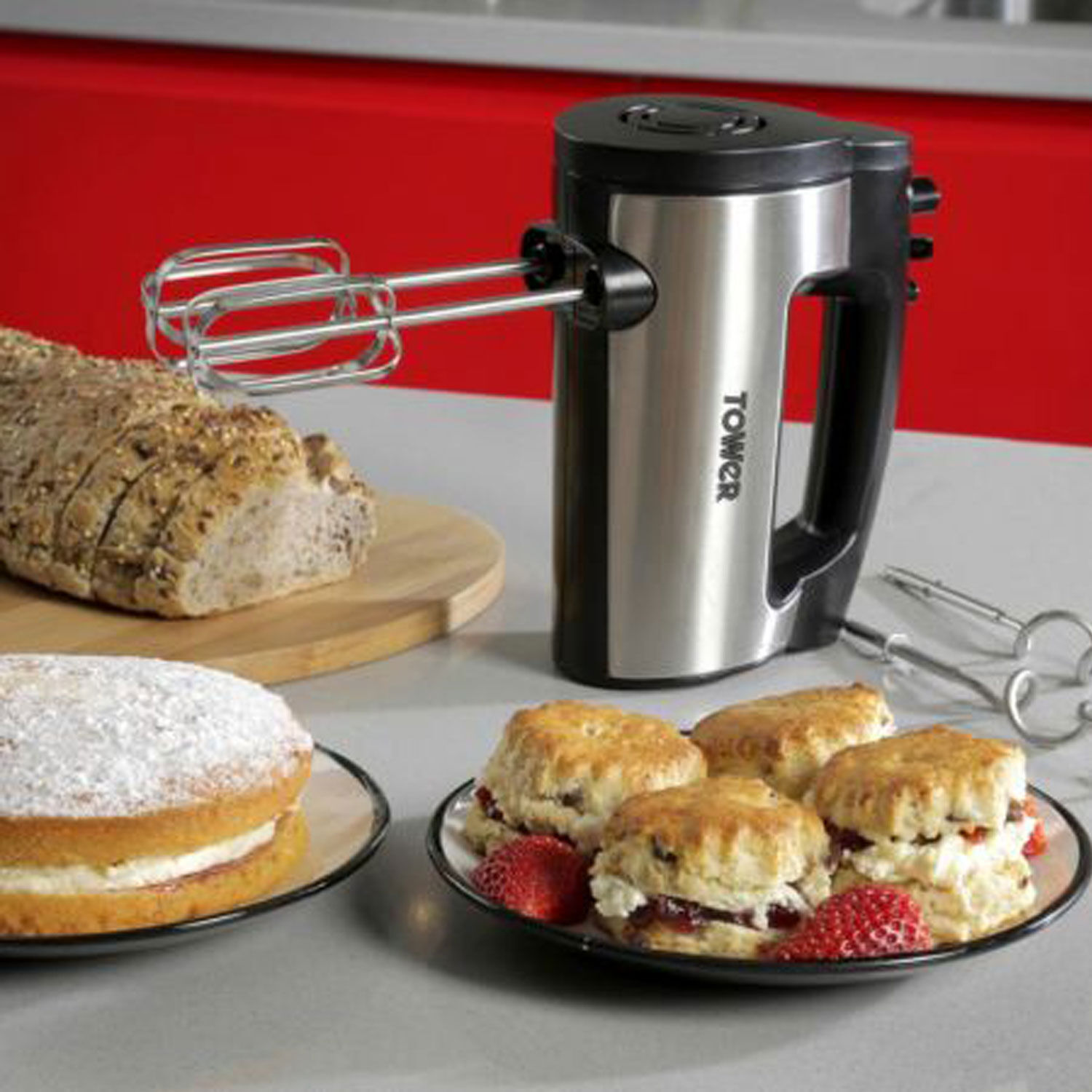 Tower Stainless Steel Hand Mixer 300W