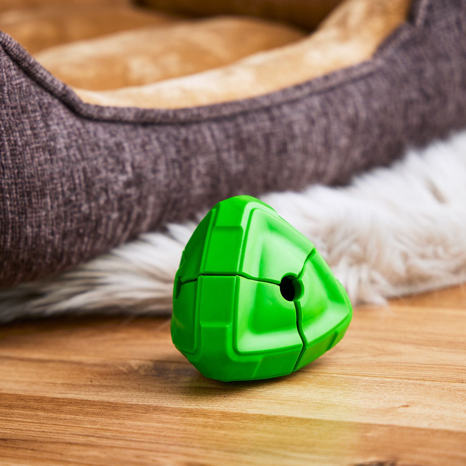 Treat Dispensing Rubber Dog Toy 3 Colours