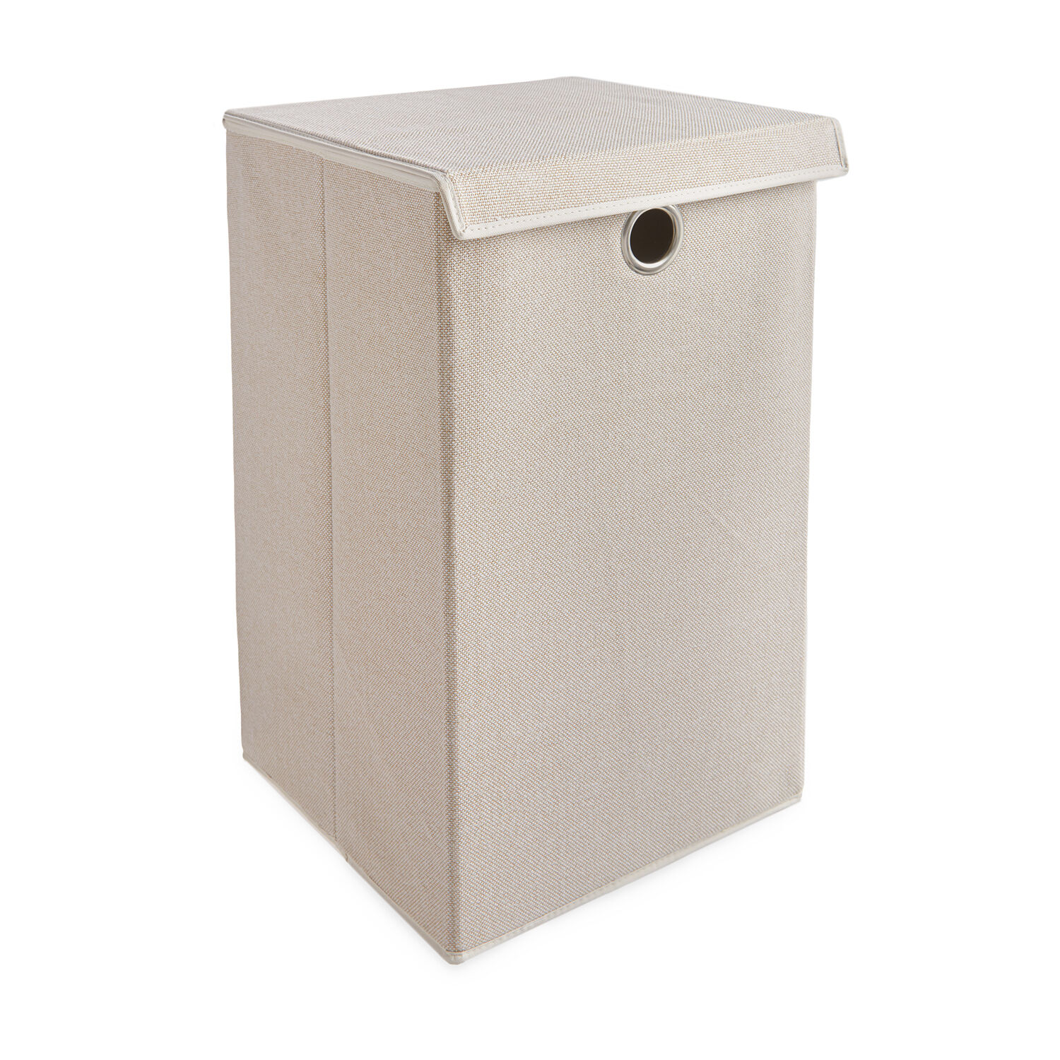 Tweed Beige Foldable Laundry Hamper