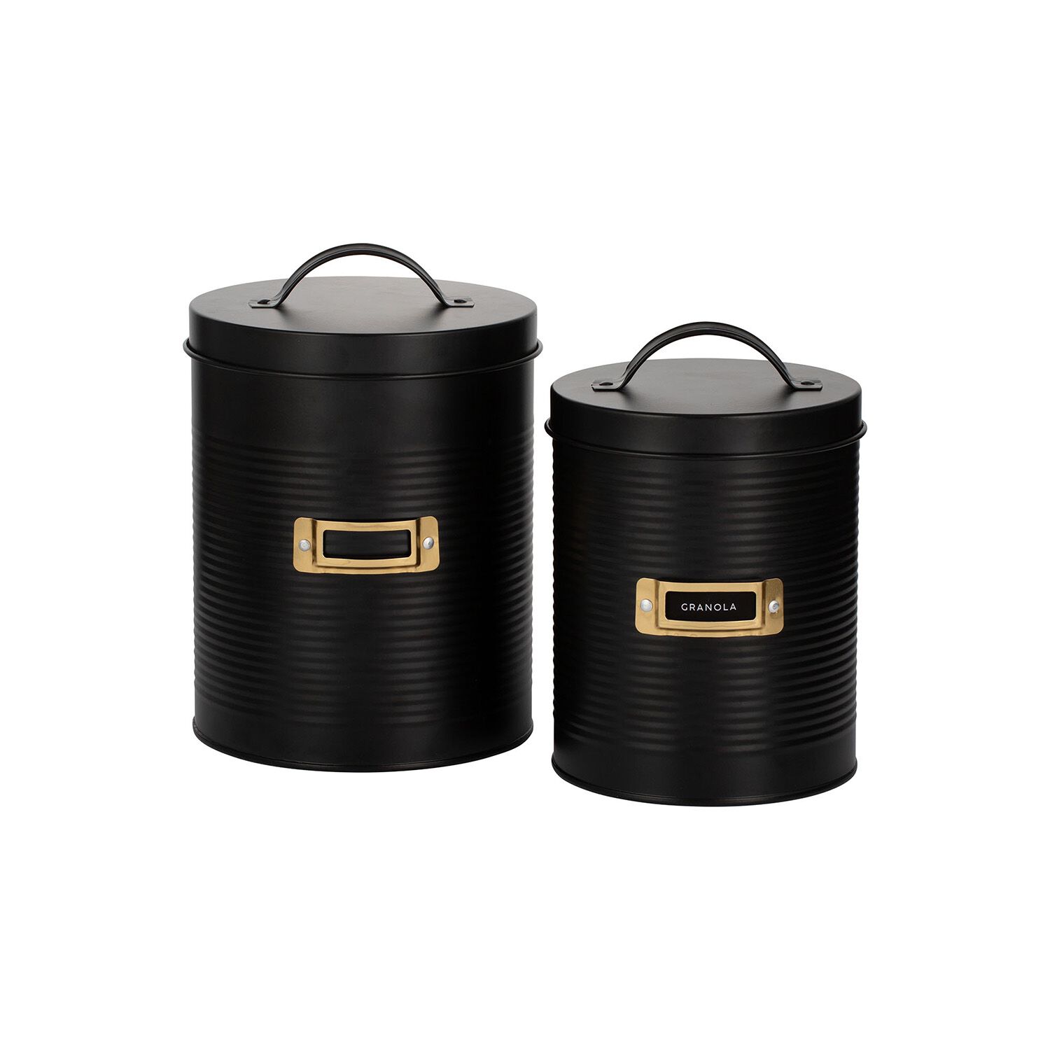 Typhoon Otto Set Of 2 Storage Canister Set - Black