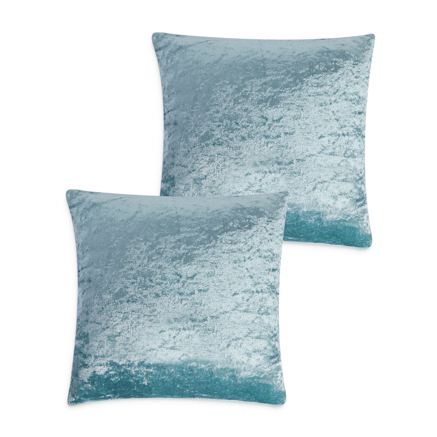 Velvet Crush Cushion Cover 2 Pack 45x45cm - Duck Egg