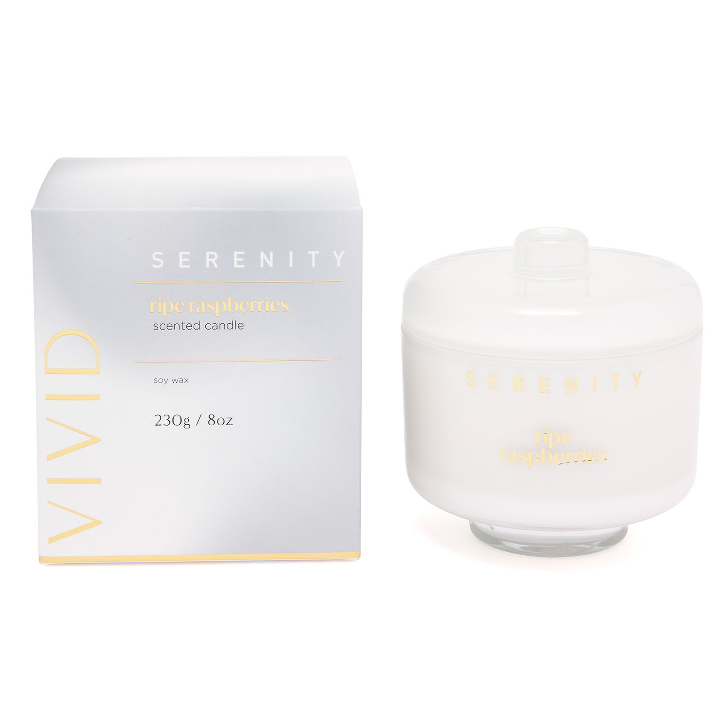 Vivid Serenity Ripe Raspberries 2 Wick Candle
