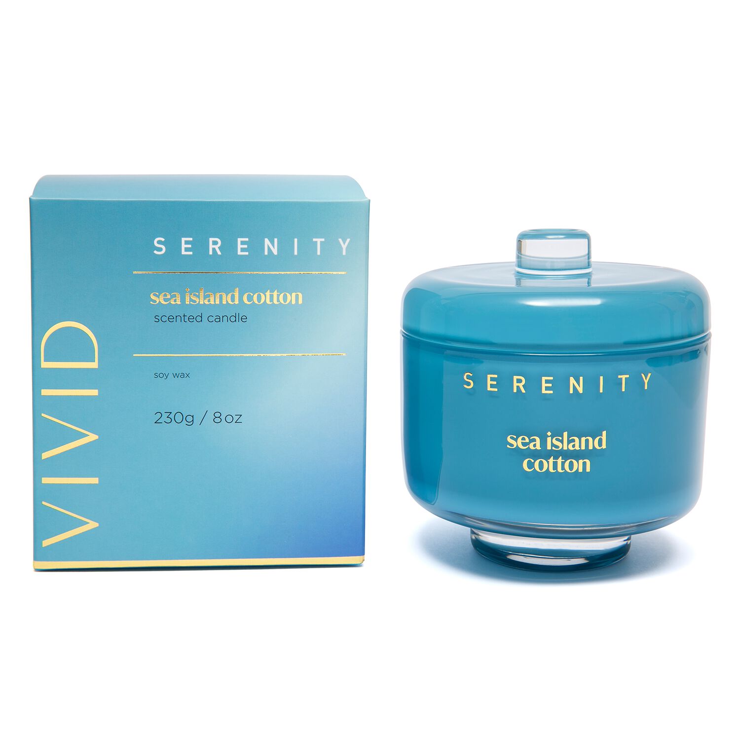 Vivid Serenity Sea Island Cotton 2 Wick Candle